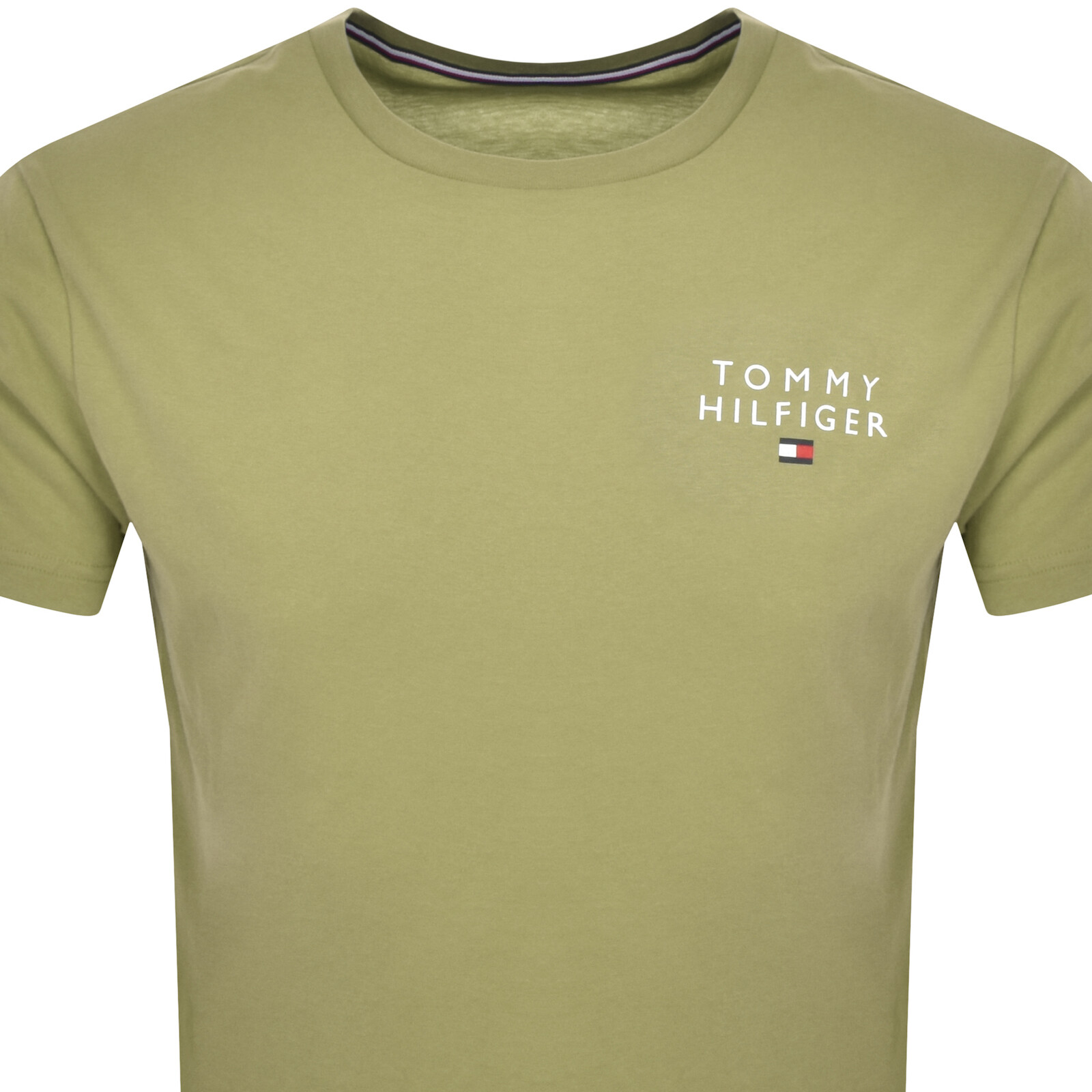 Shop Tommy Hilfiger Logo T Shirt Green