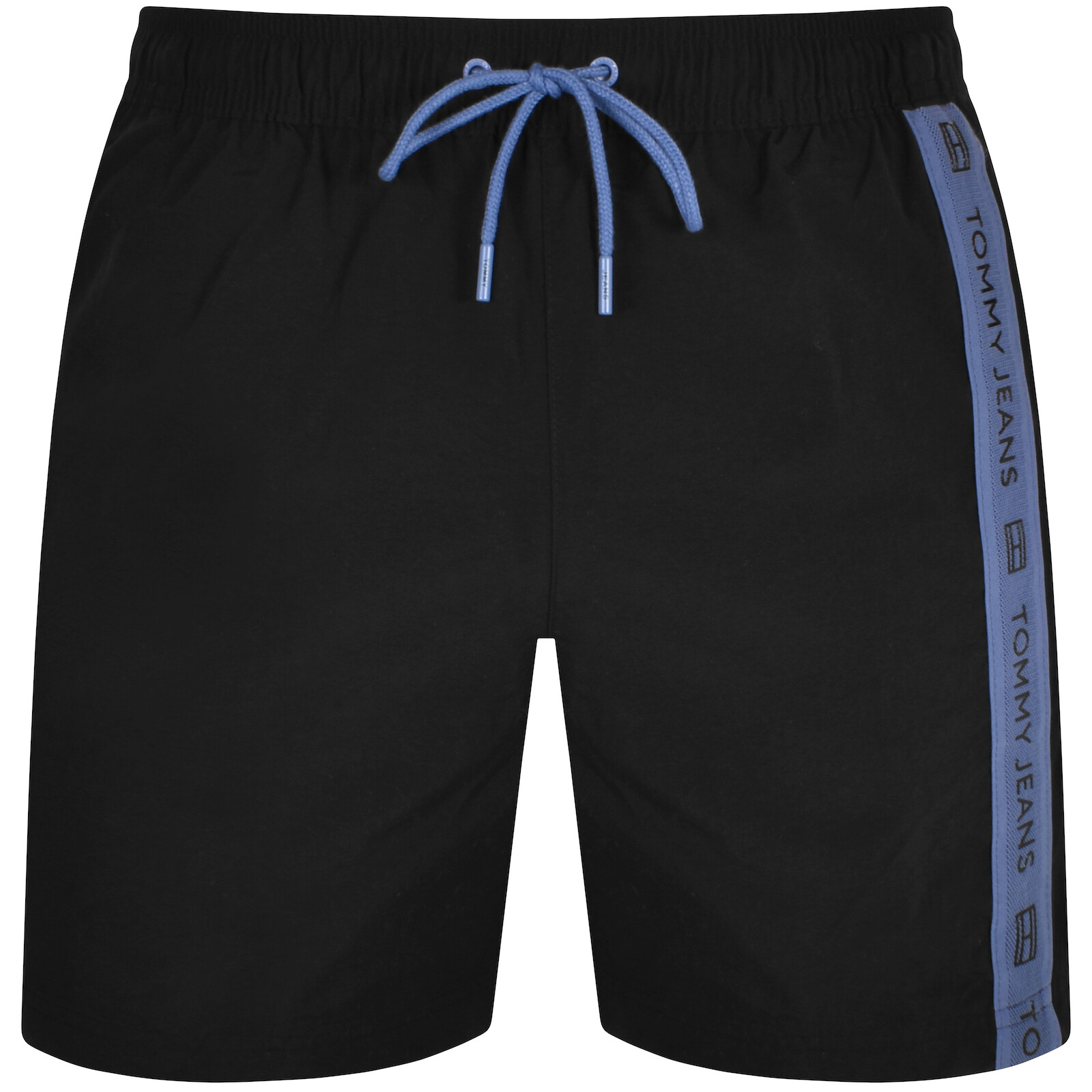 Shop Tommy Jeans Slim Swim Shorts Black