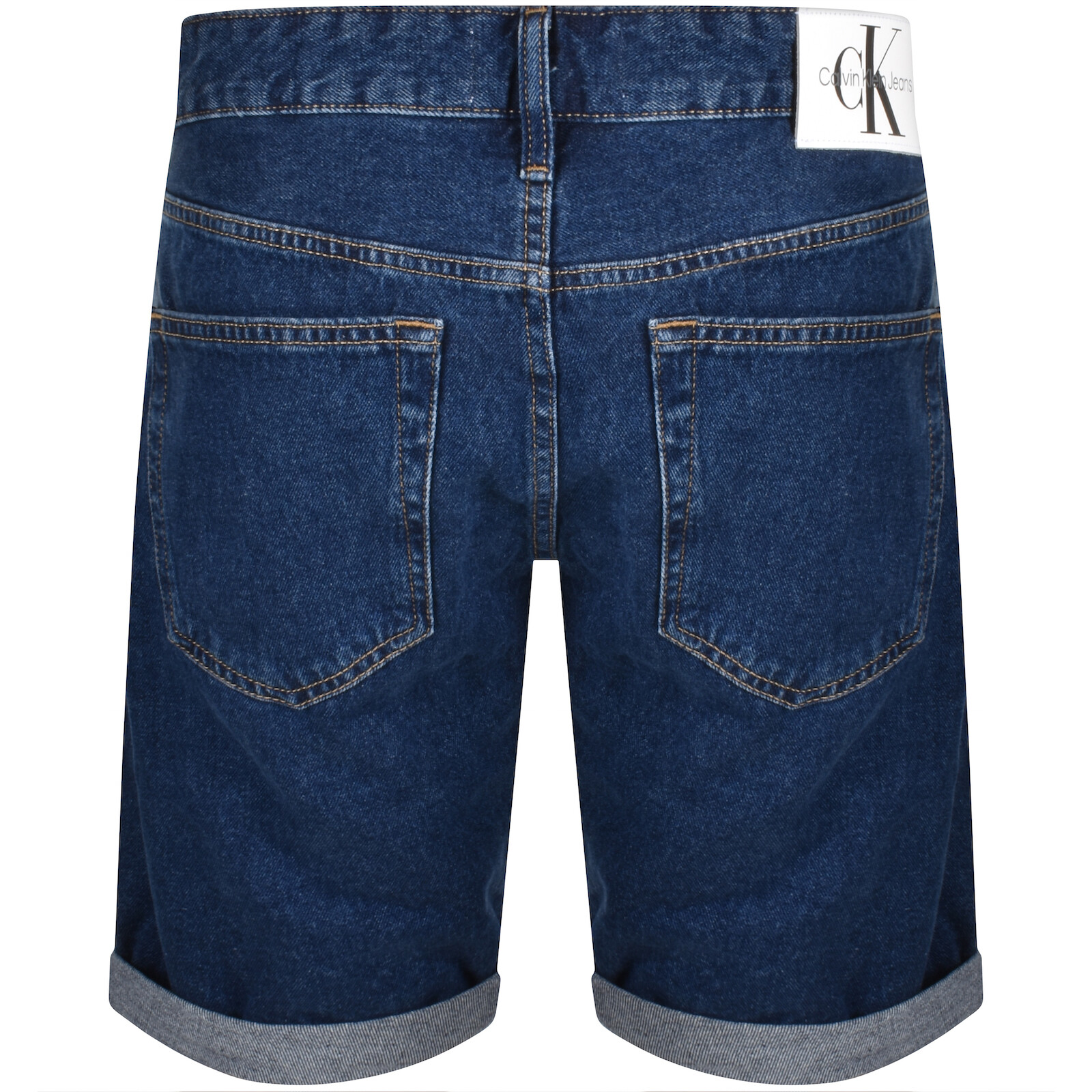 Shop Calvin Klein Regular Dark Wash Denim Shorts Blue