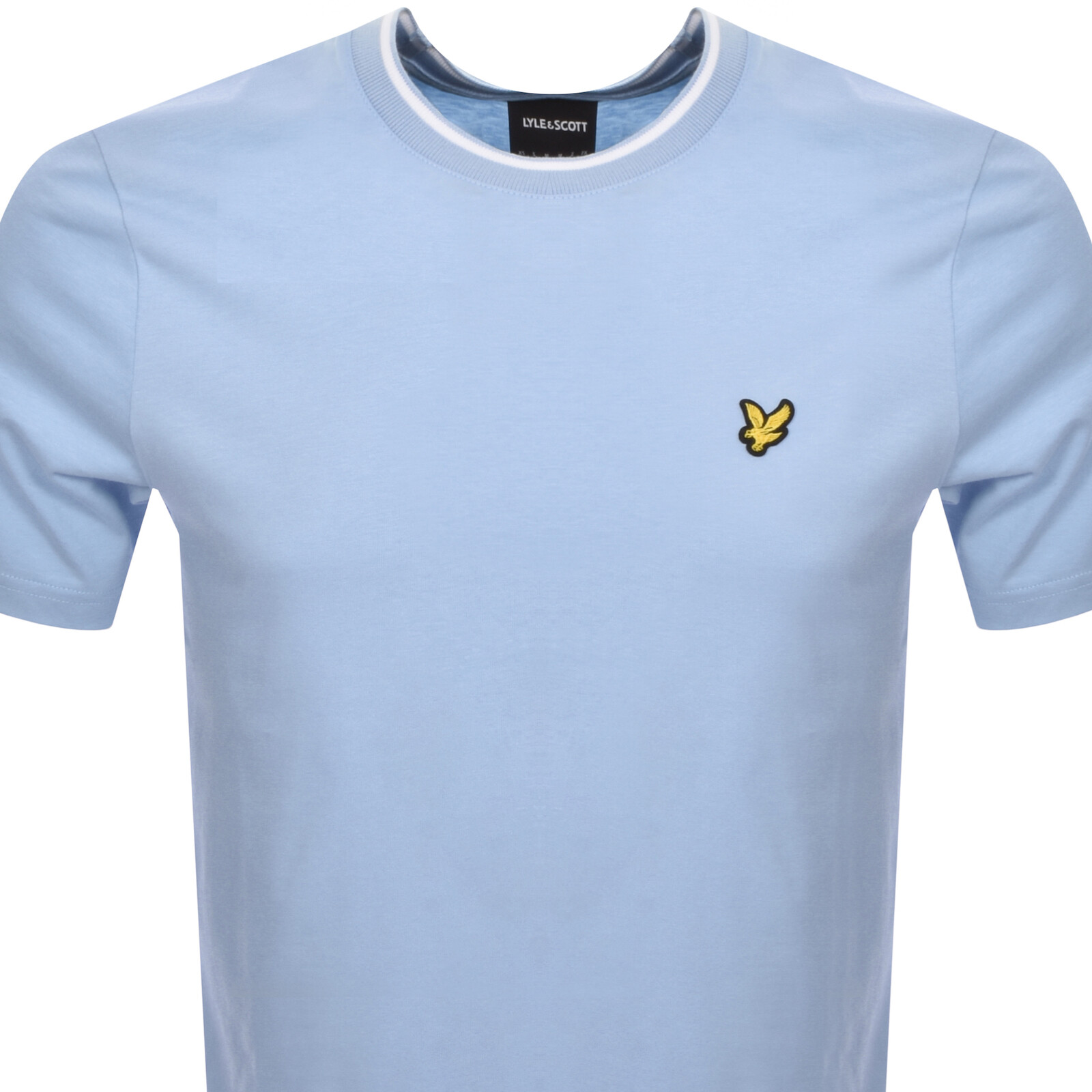 Shop Lyle & Scott Lyle And Scott Tipped T Shirt Blue