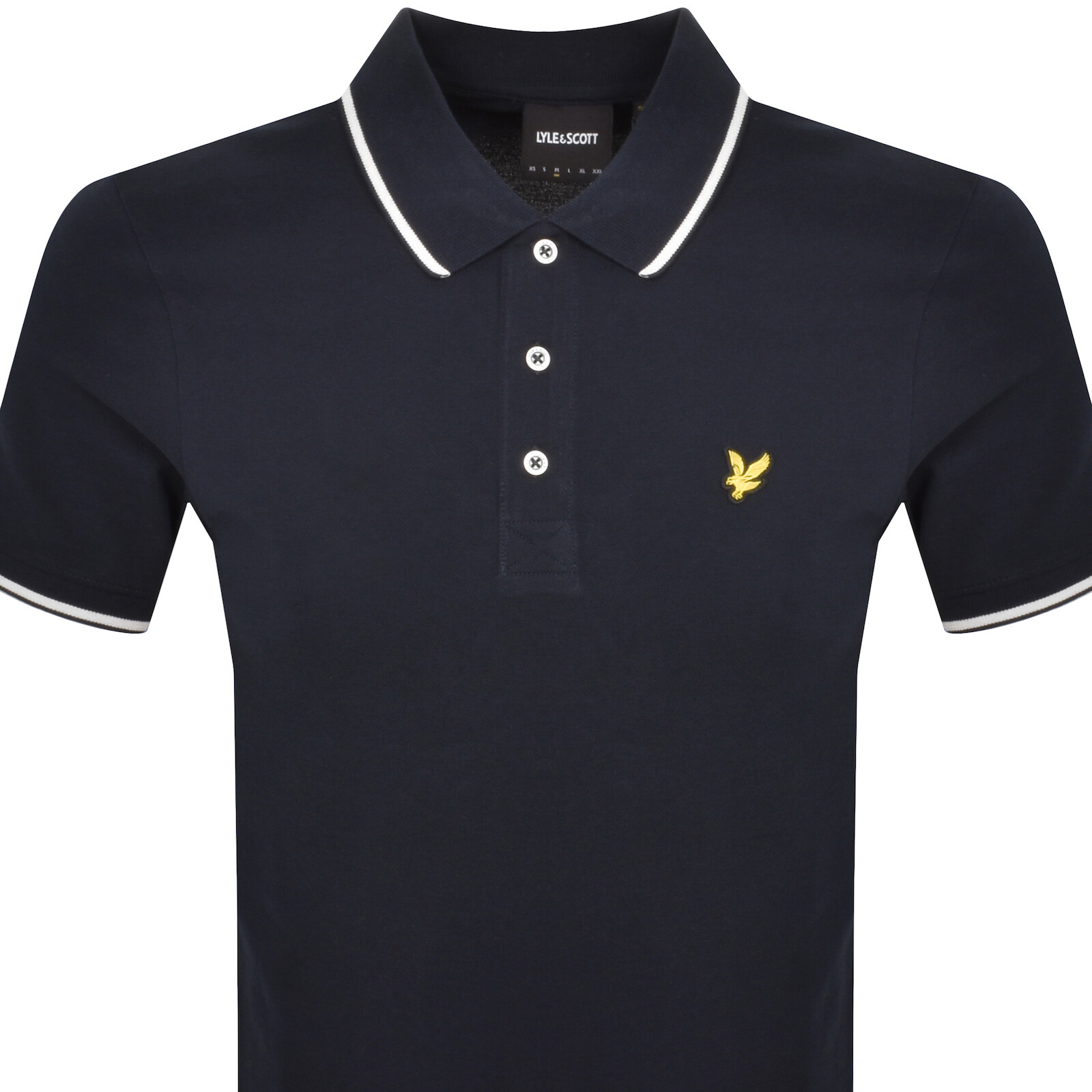 Shop Lyle & Scott Lyle And Scott Tipped Polo T Shirt Navy