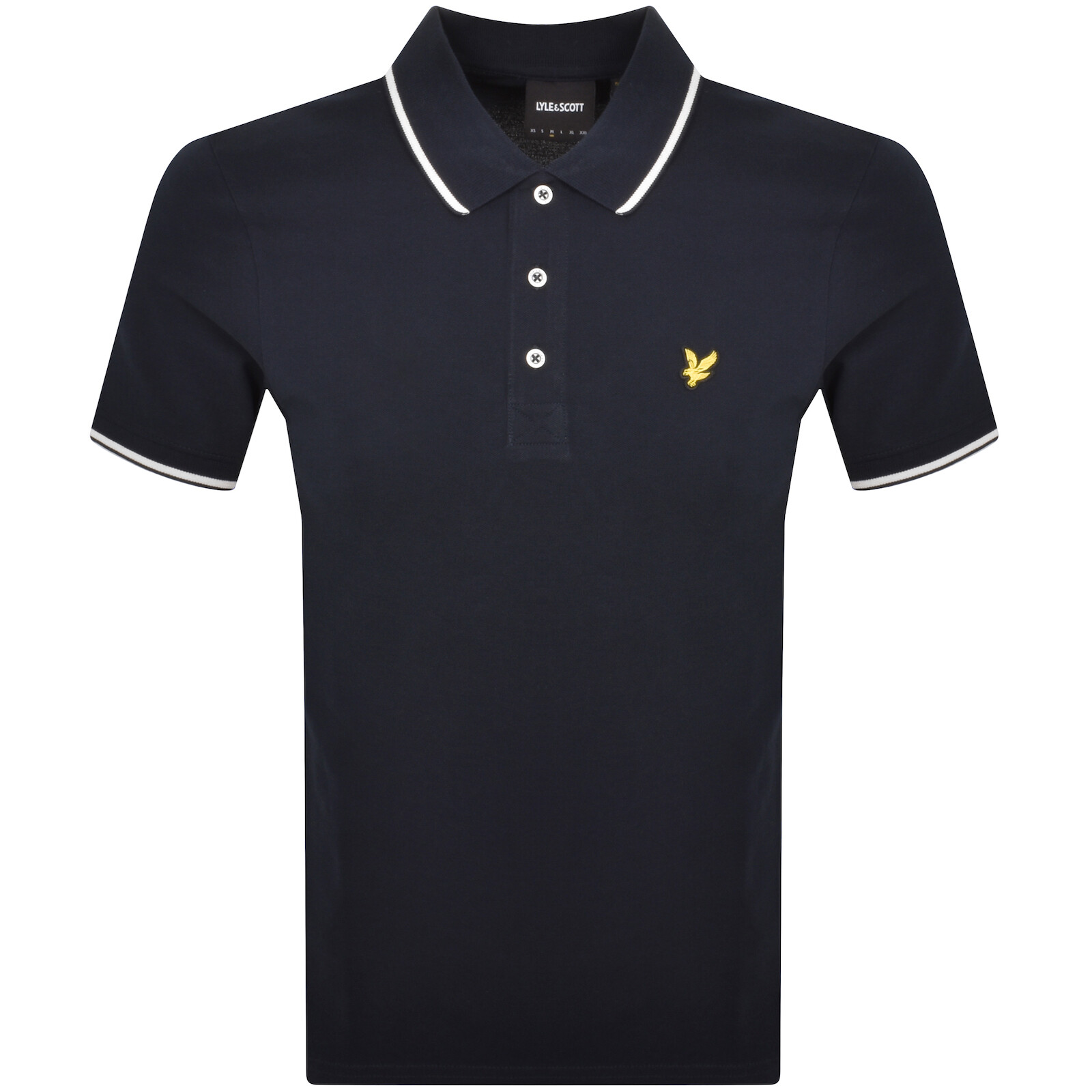 Shop Lyle & Scott Lyle And Scott Tipped Polo T Shirt Navy