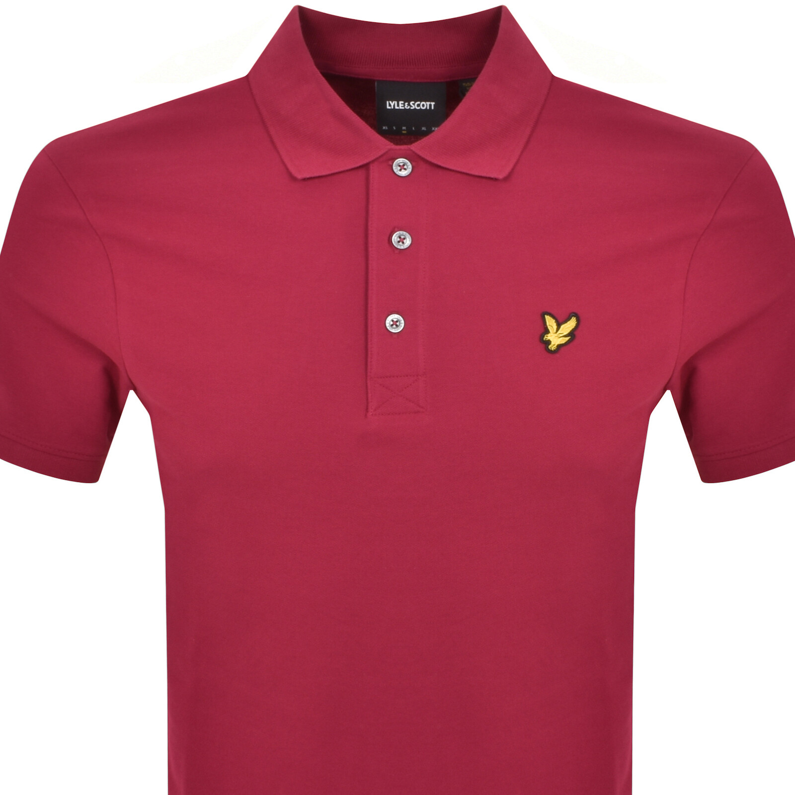 Shop Lyle & Scott Lyle And Scott Short Sleeved Polo T Shirt Burgundy