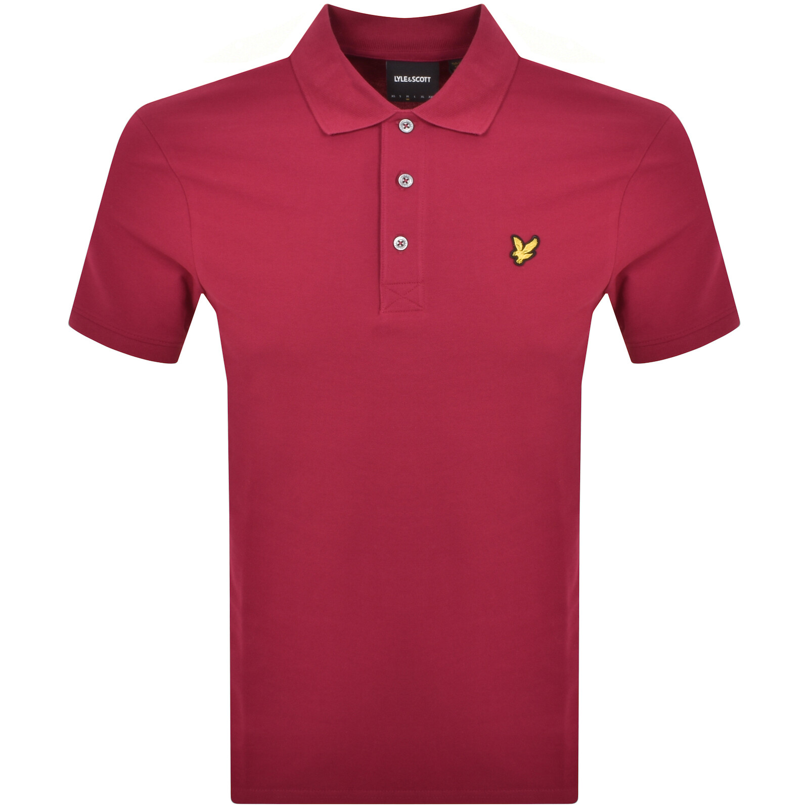 Shop Lyle & Scott Lyle And Scott Short Sleeved Polo T Shirt Burgundy