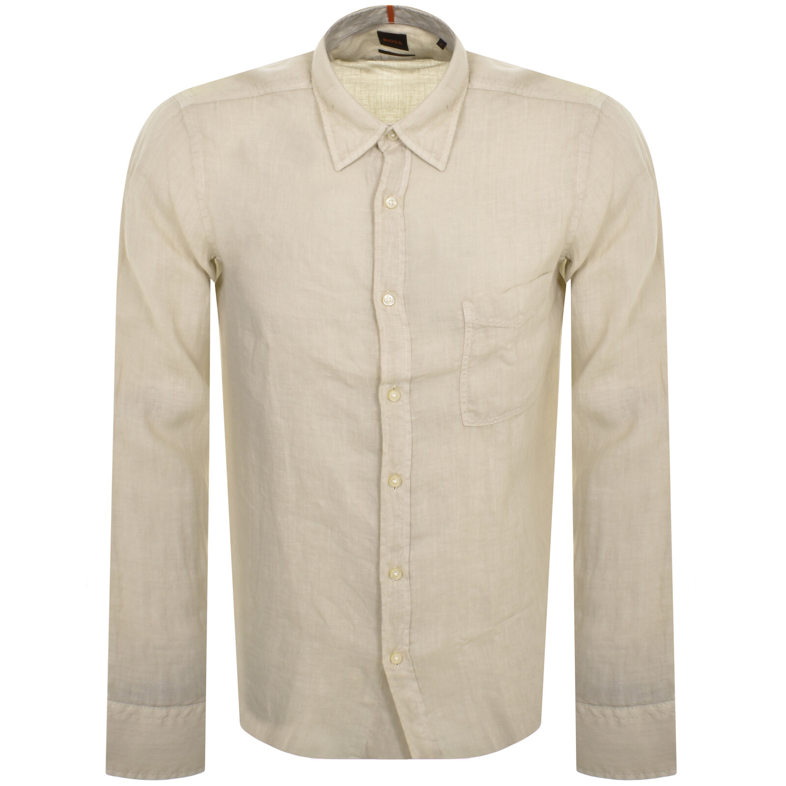 Boss Casual Boss Relegant 6 Long Sleeved Shirt Beige