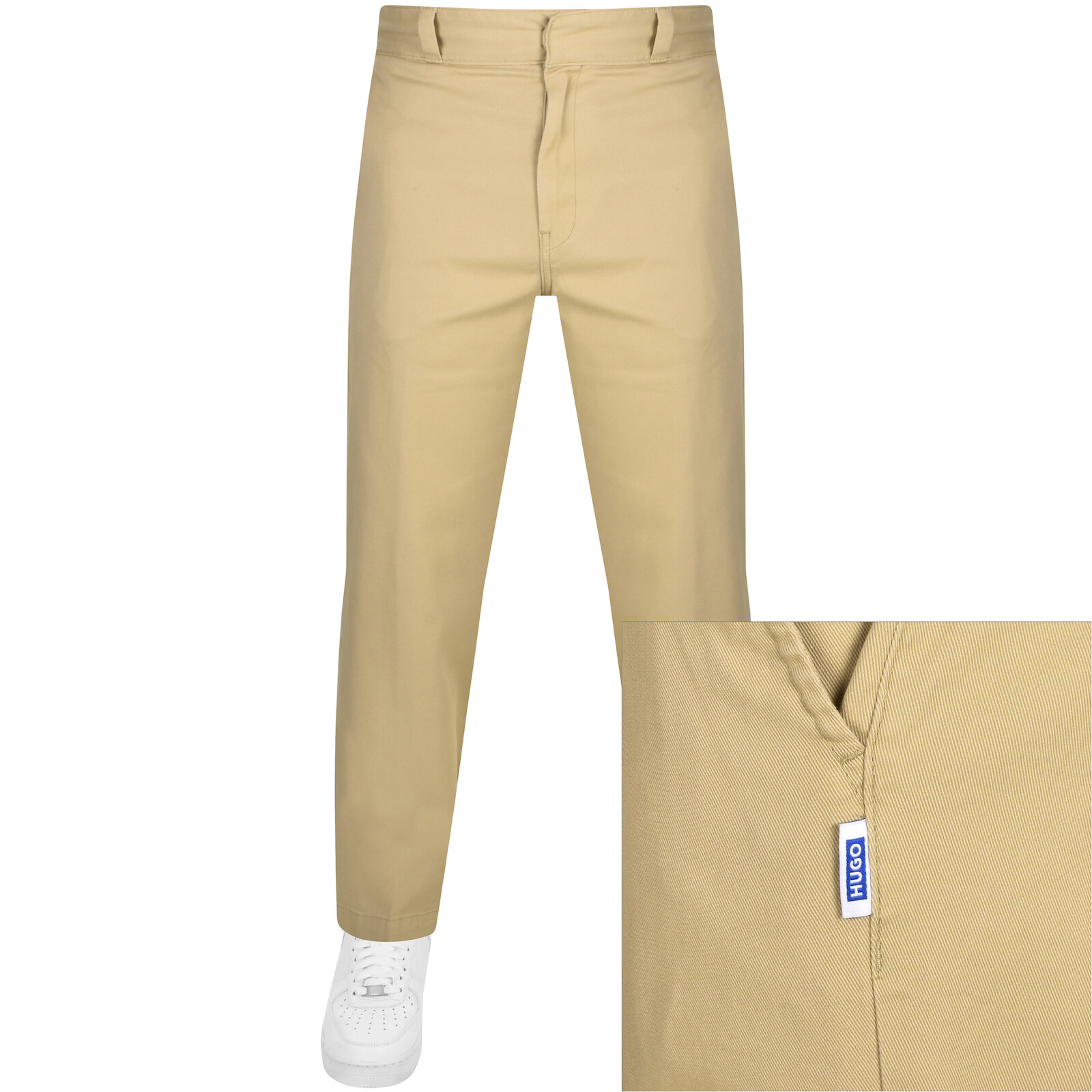 Shop Hugo Blue Dino242 Trousers Beige