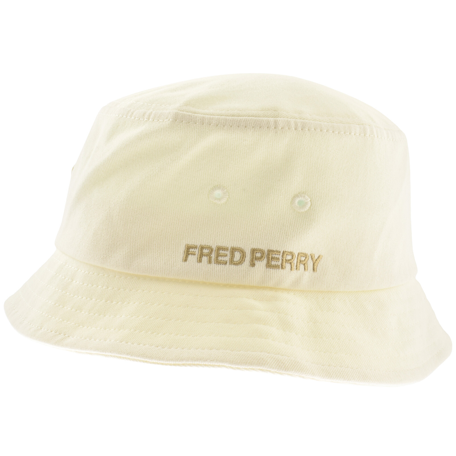 Shop Fred Perry Twill Bucket Hat Cream