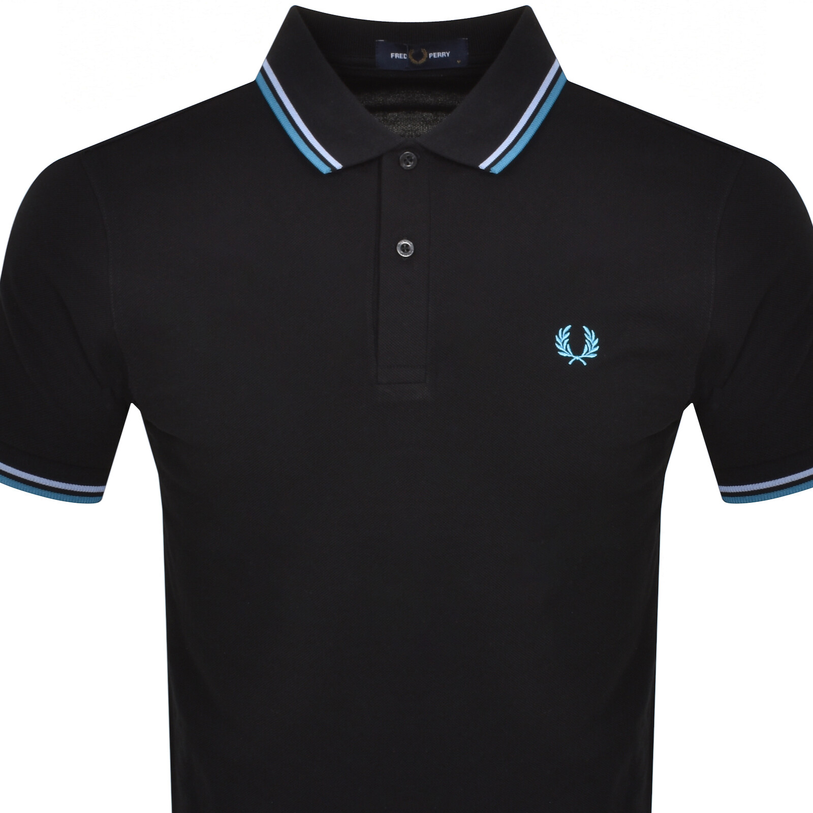 Shop Fred Perry Twin Tipped Polo T Shirt Black