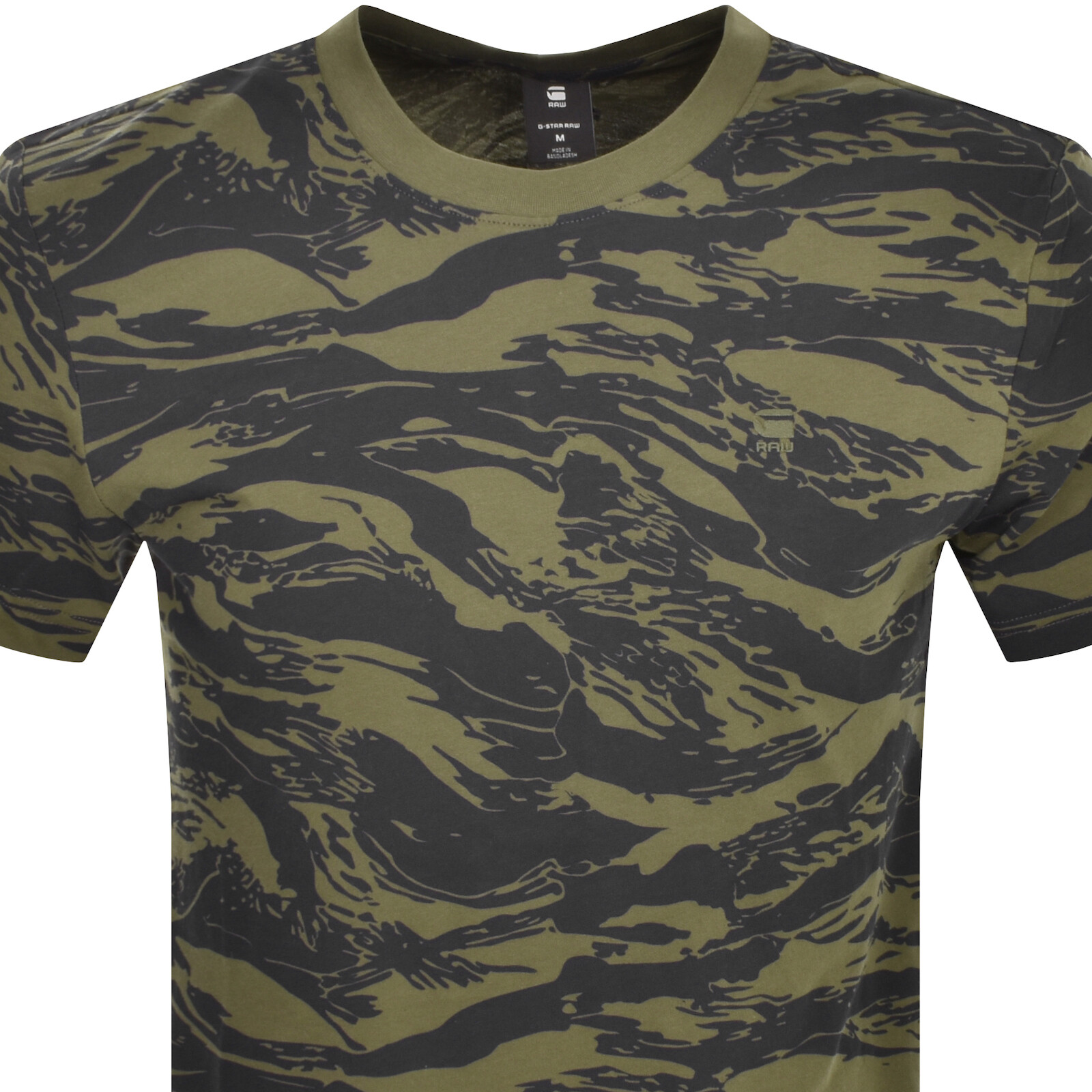 G-STAR G STAR RAW TIGER CAMO T SHIRT GREEN 