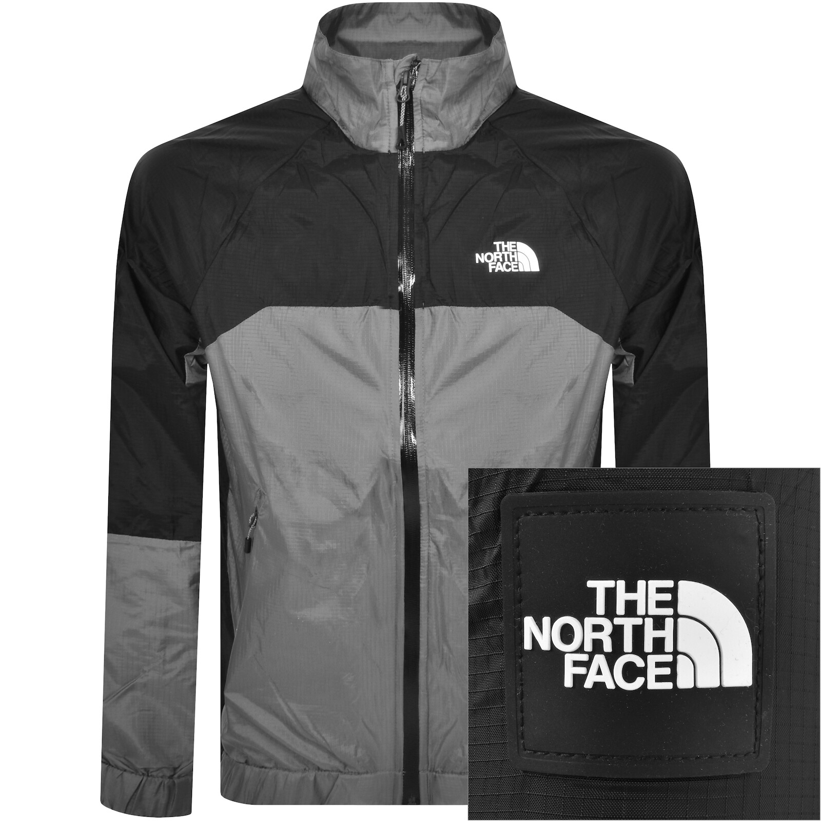 Shop The North Face Wind Shell Jacket Grey