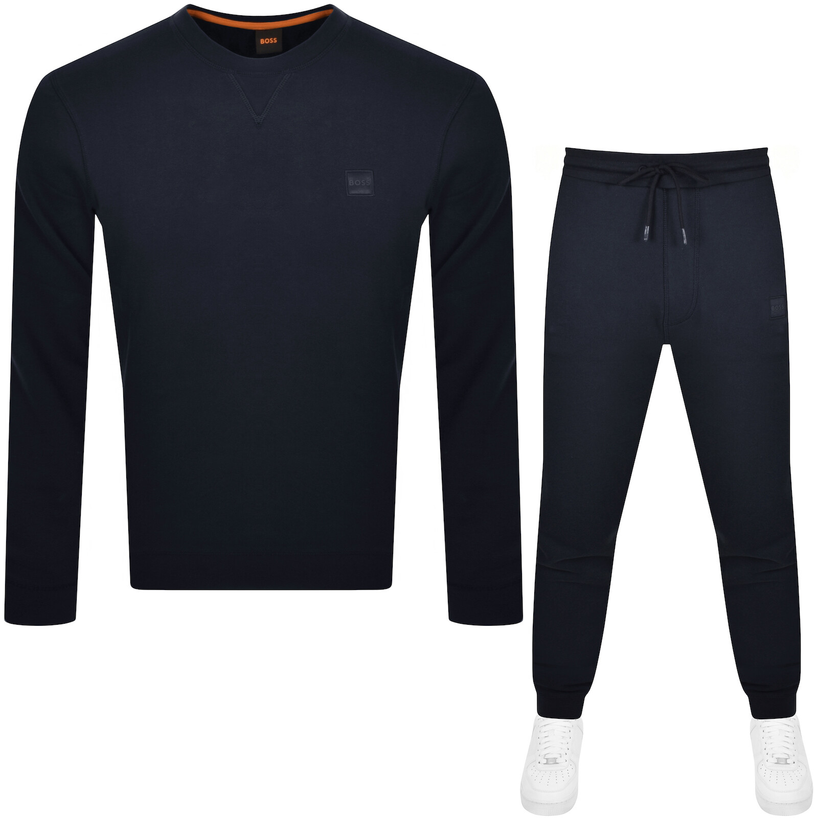 Shop Boss Casual Boss Westart 1 Crew Neck Tracksuit Navy