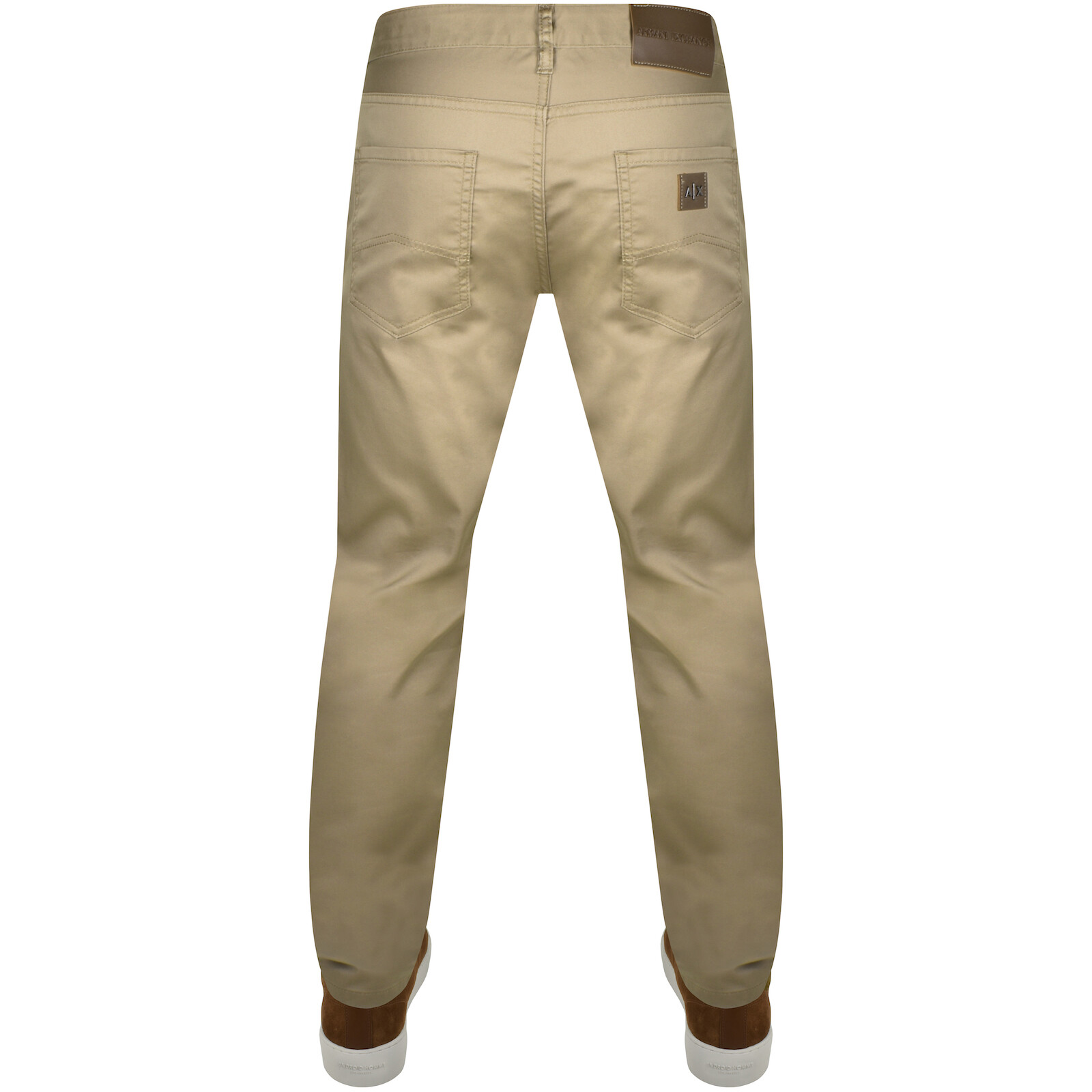 Shop Armani Exchange J13 Slim Fit Trousers Beige