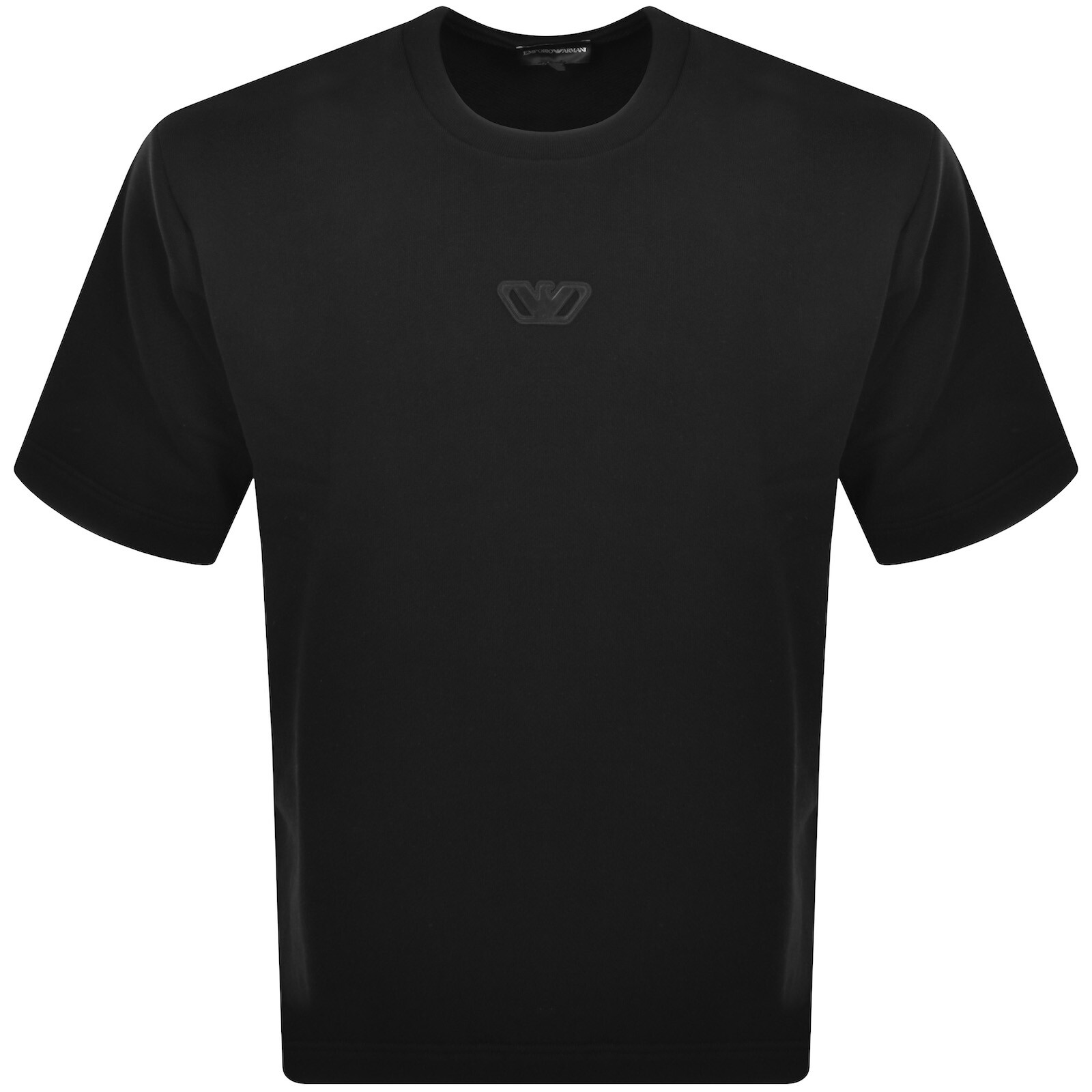 Armani Collezioni Emporio Armani Short Sleeve Sweatshirt Black In Black
