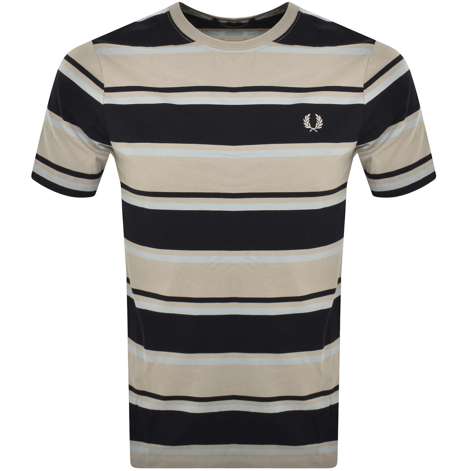 Shop Fred Perry Bold Stripe T Shirt Navy