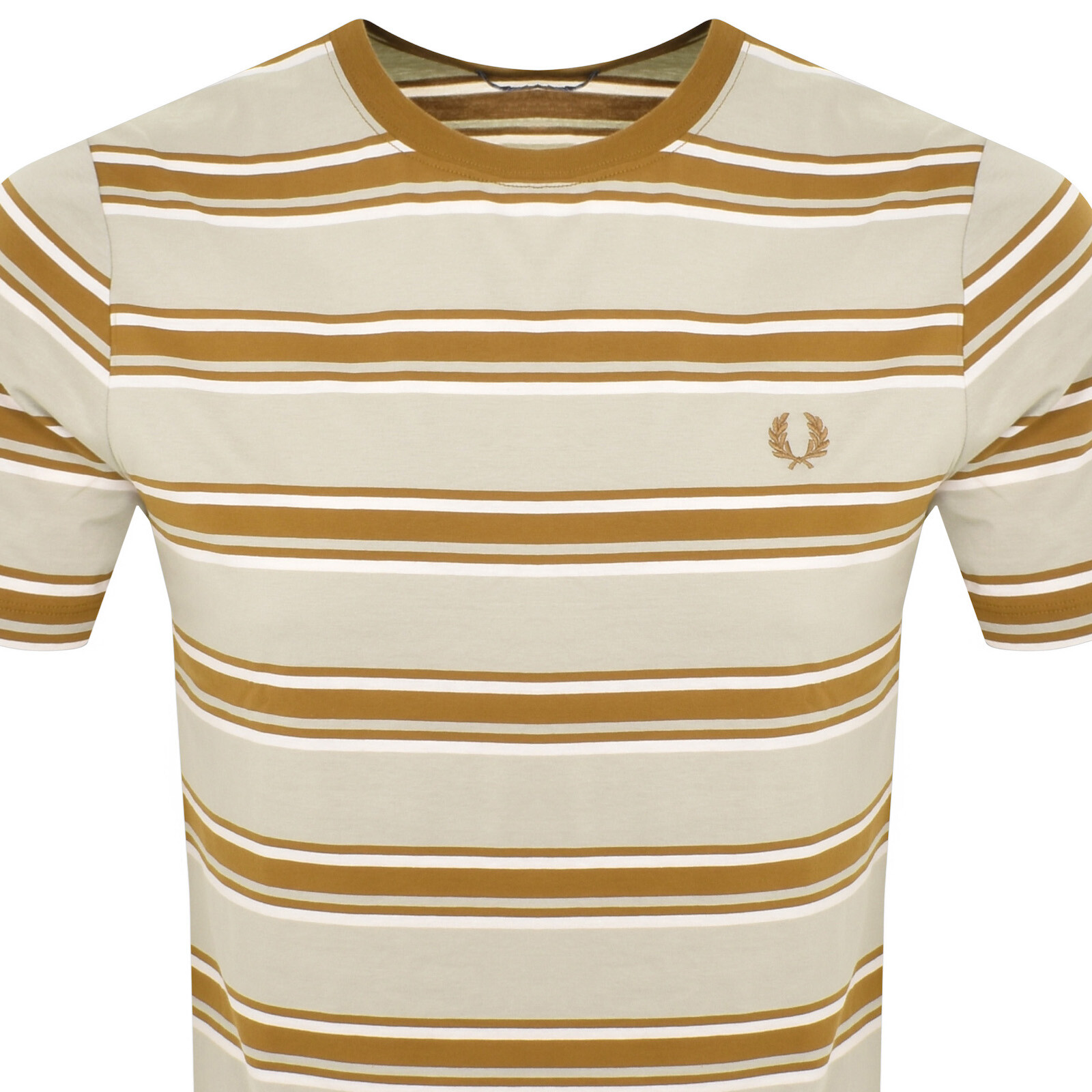 Shop Fred Perry Stripe T Shirt Brown