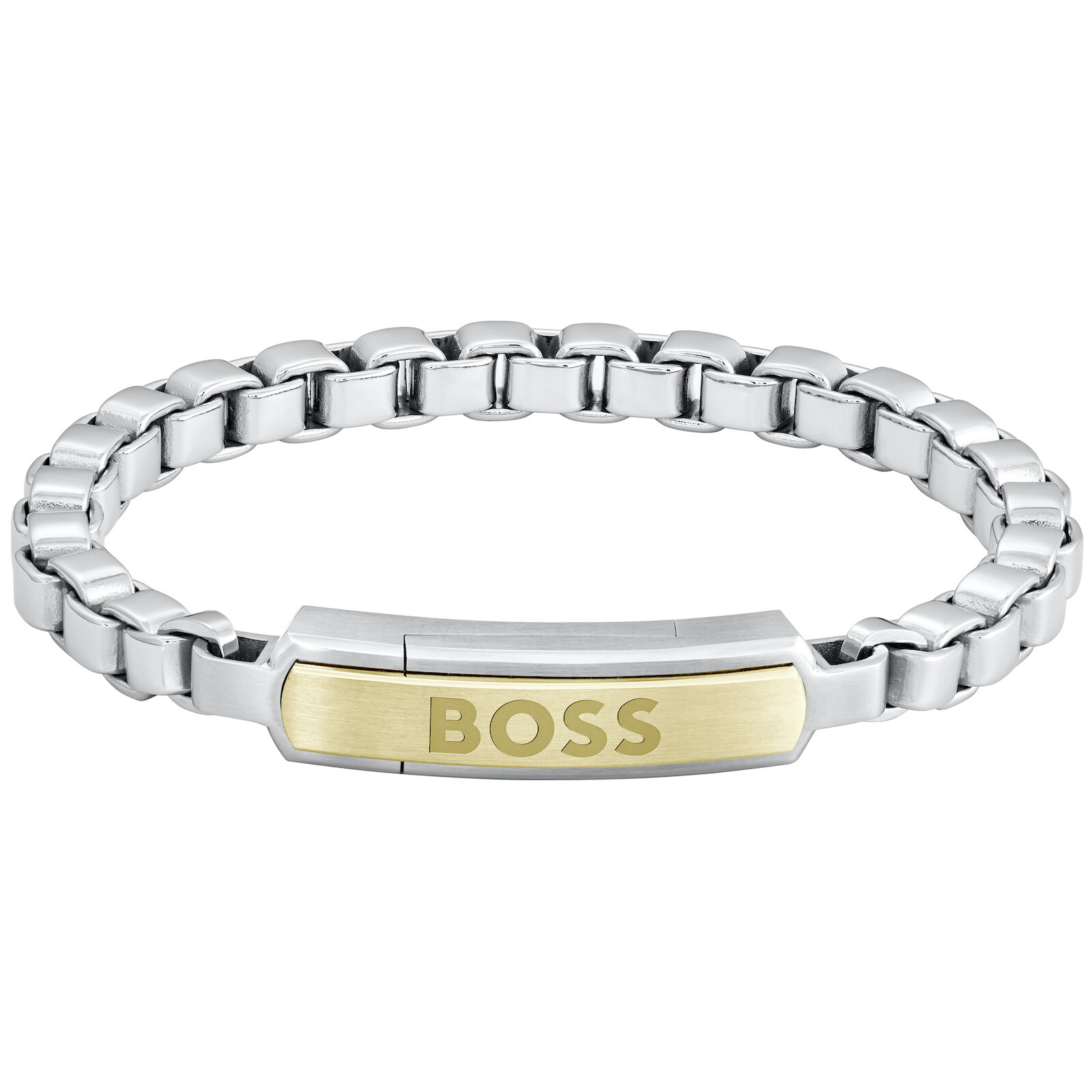 Shop Boss Business Boss Devon Two Tone Chain Bracelet Silver