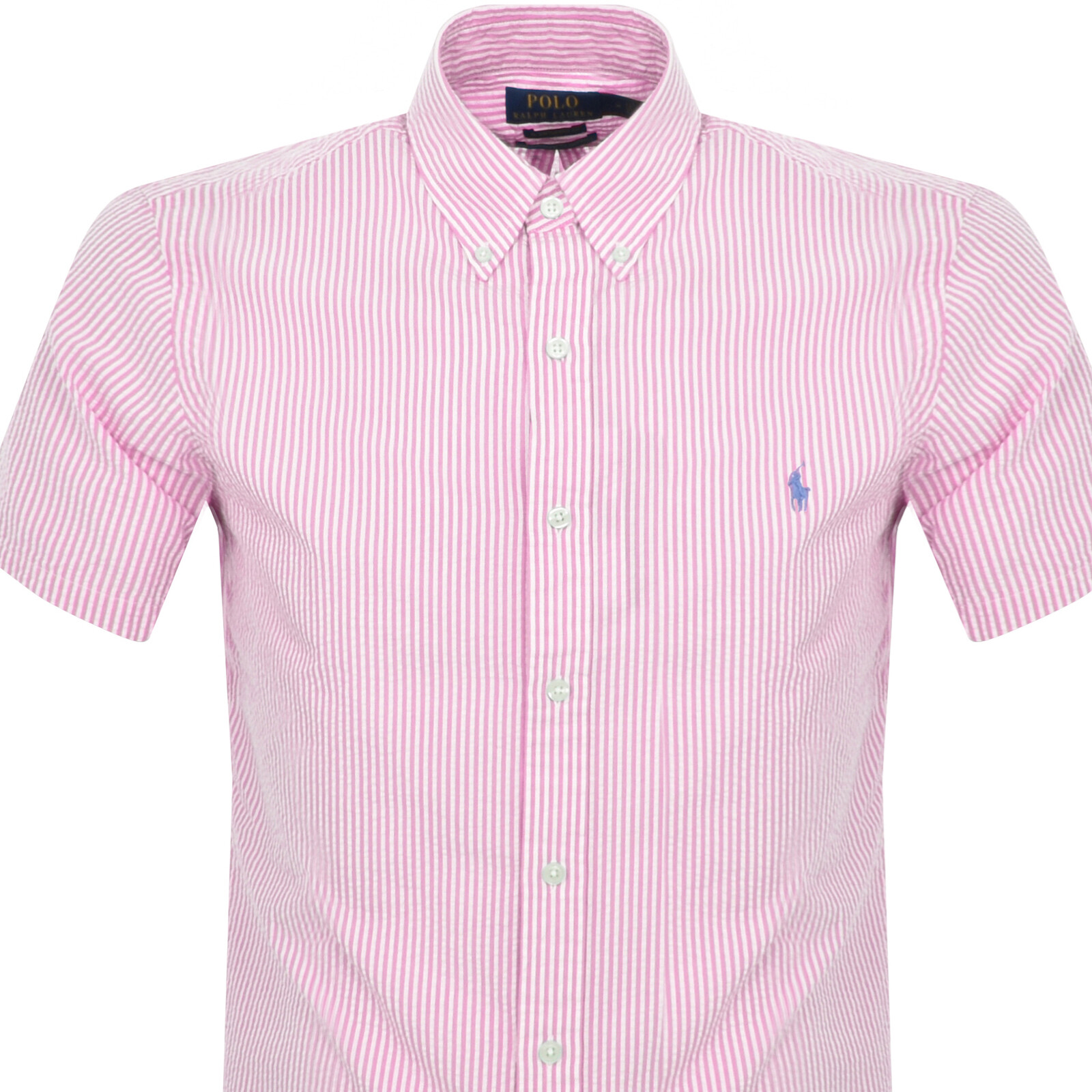 Shop Ralph Lauren Lightweight Stripe Shirt Pink