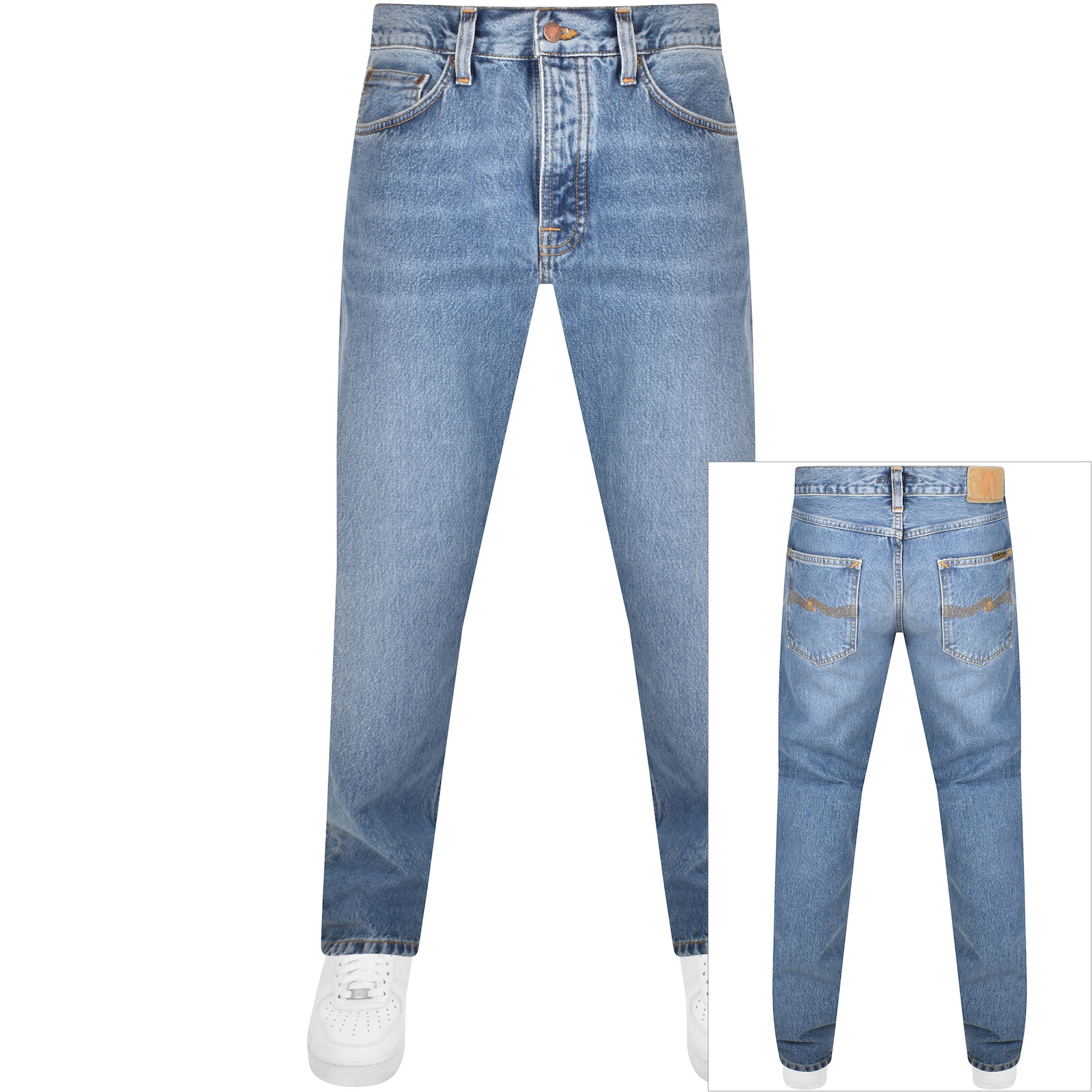 Shop Nudie Jeans Rad Rufus Regular Fit Jeans Blue