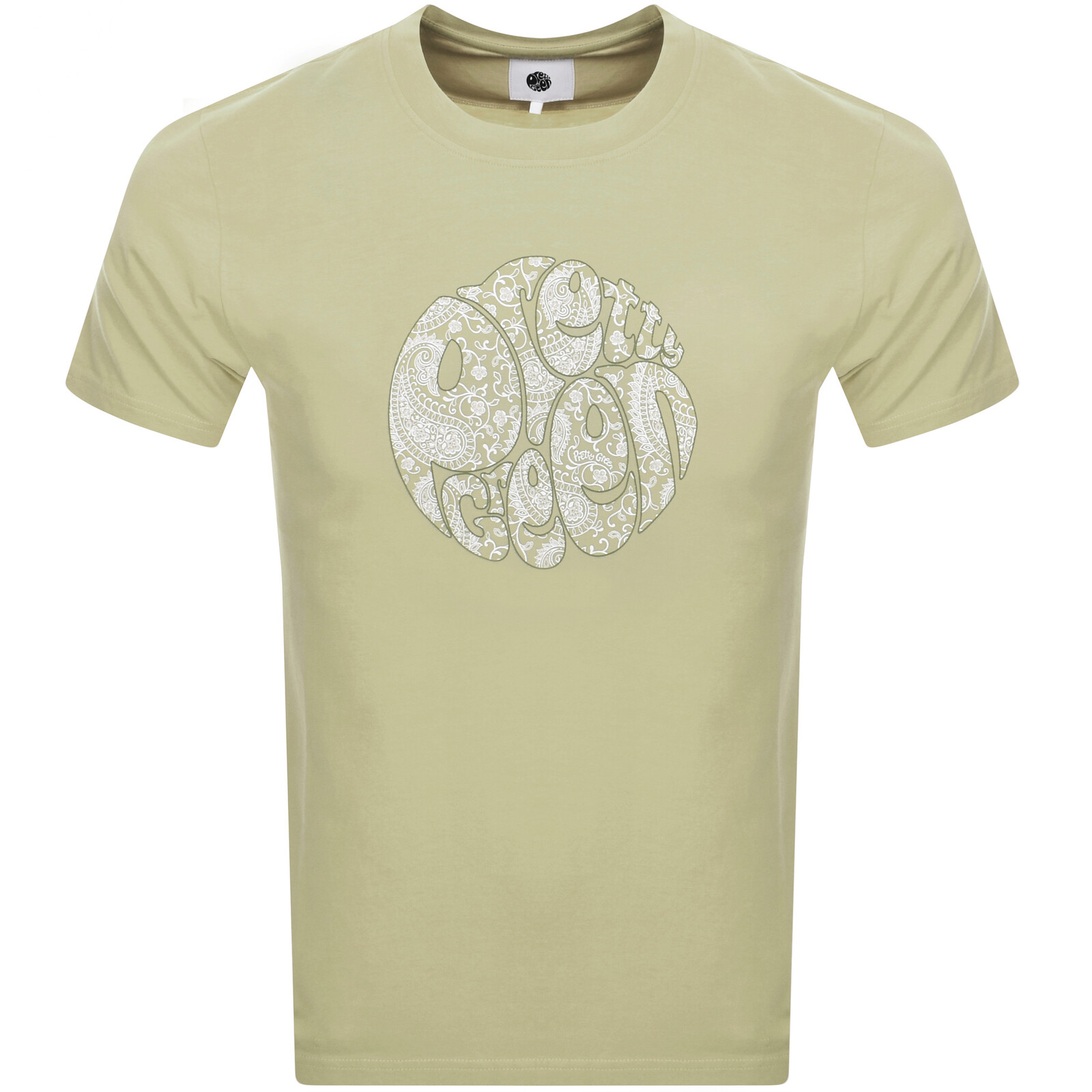 Shop Pretty Green Paisley Logo T Shirt Green