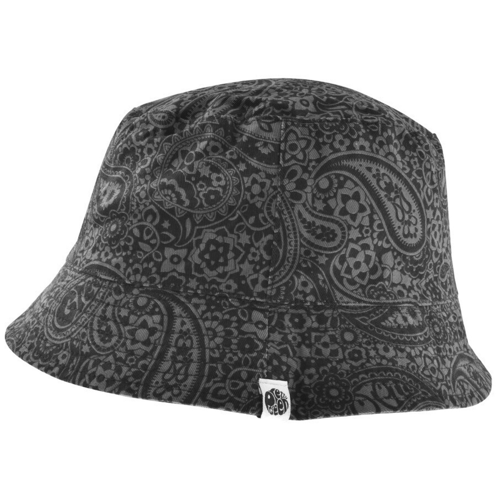 Shop Pretty Green Tonal Paisley Bucket Hat Black