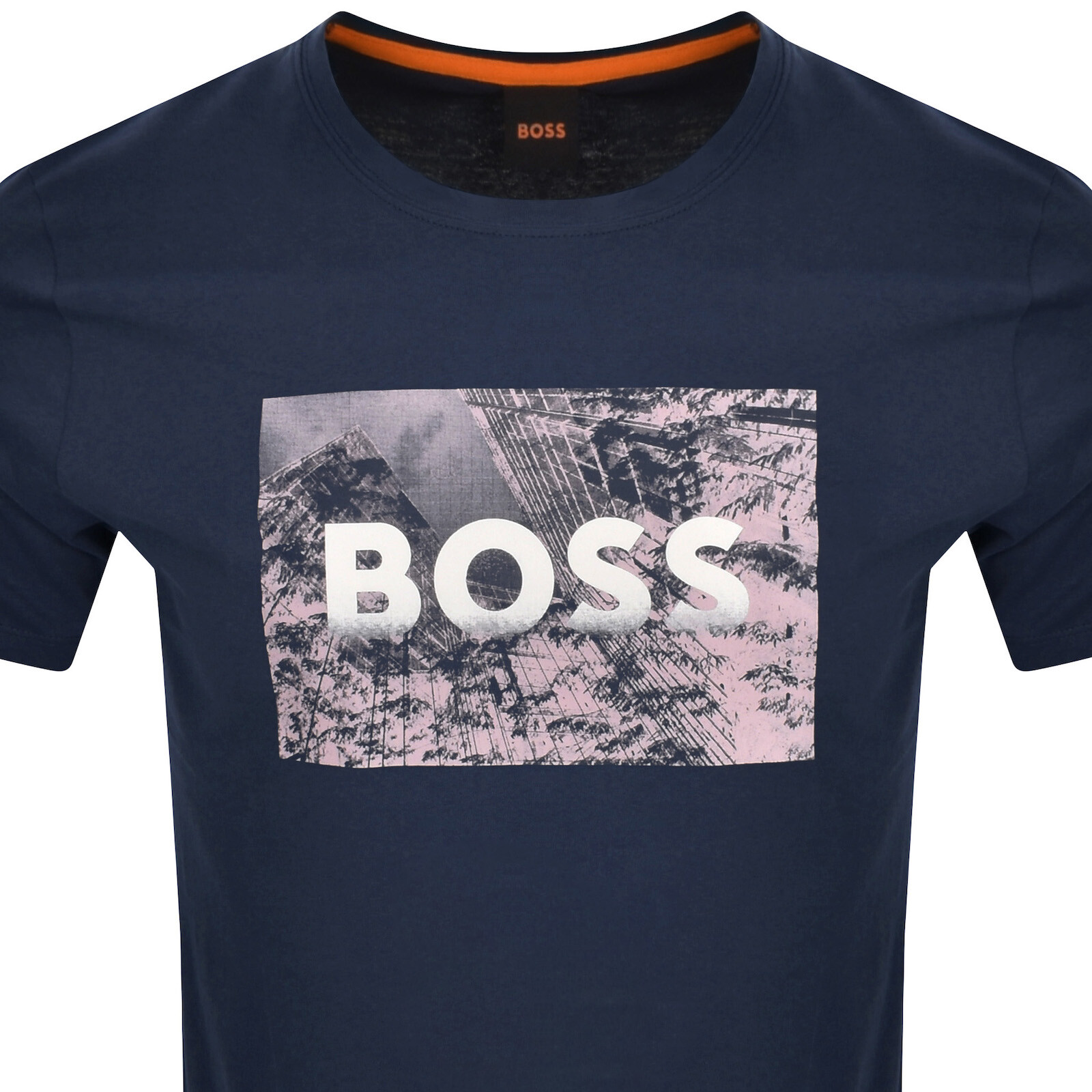 Shop Boss Casual Boss Te Building T Shirt Navy