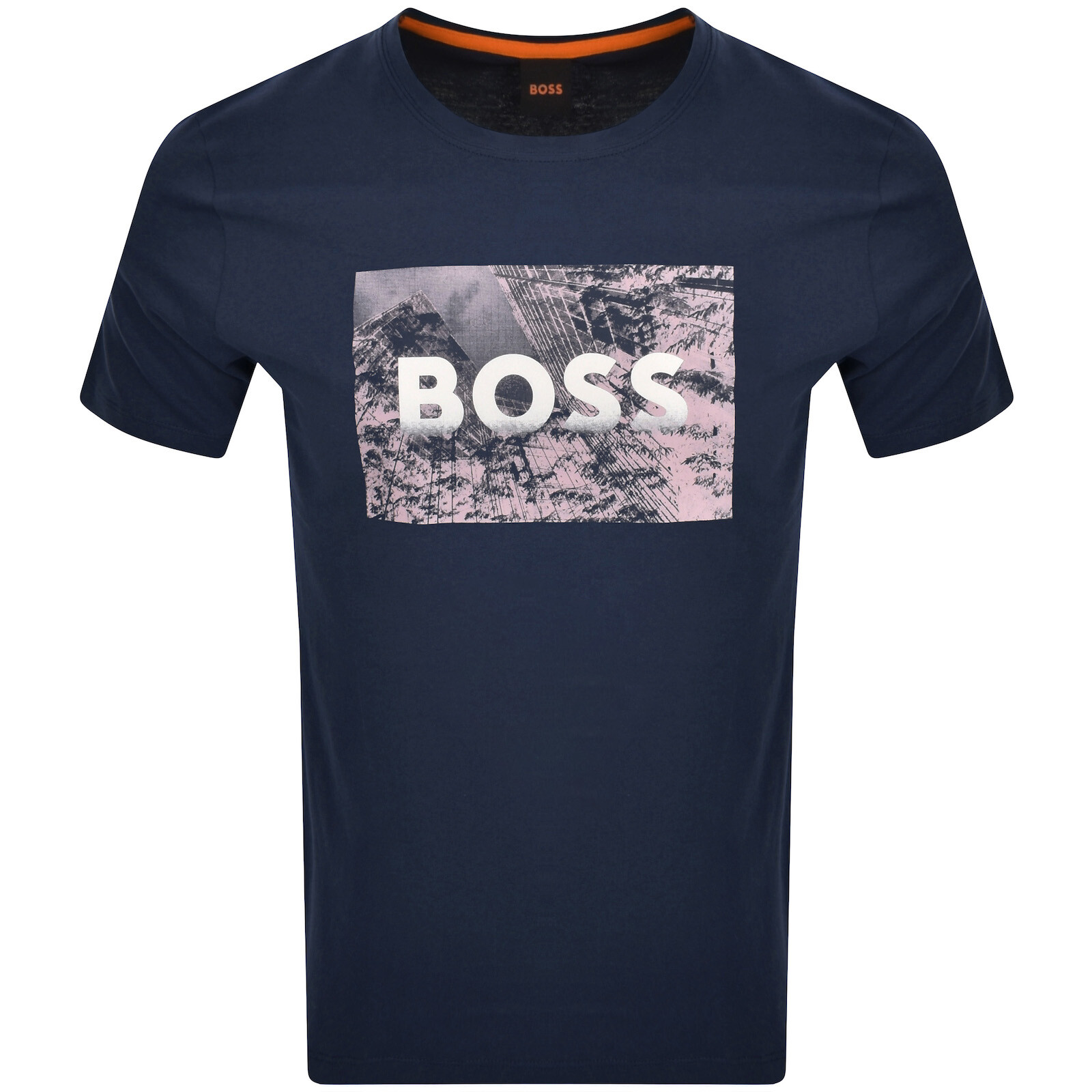 Shop Boss Casual Boss Te Building T Shirt Navy