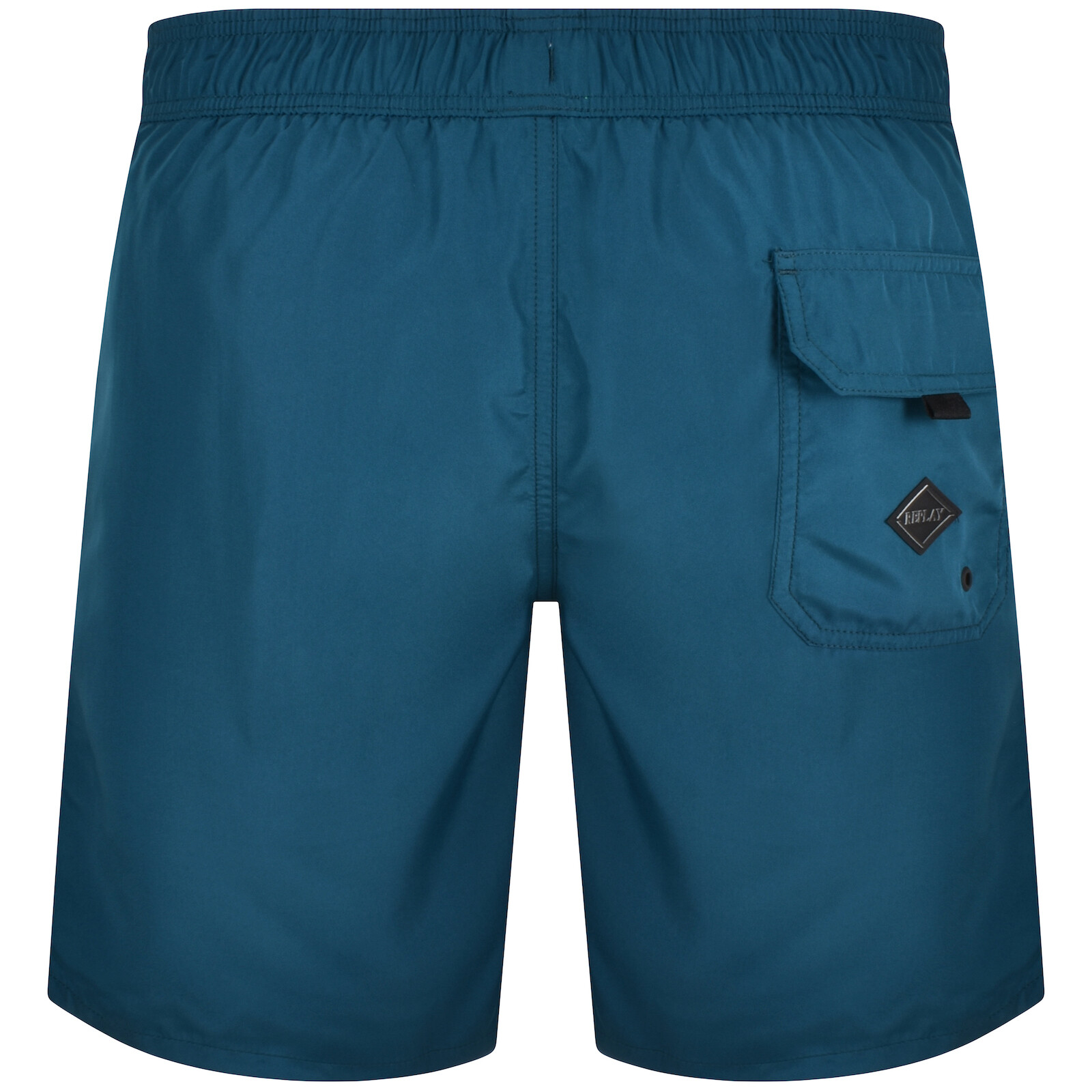 Shop Replay Boxer Swim Shorts Blue