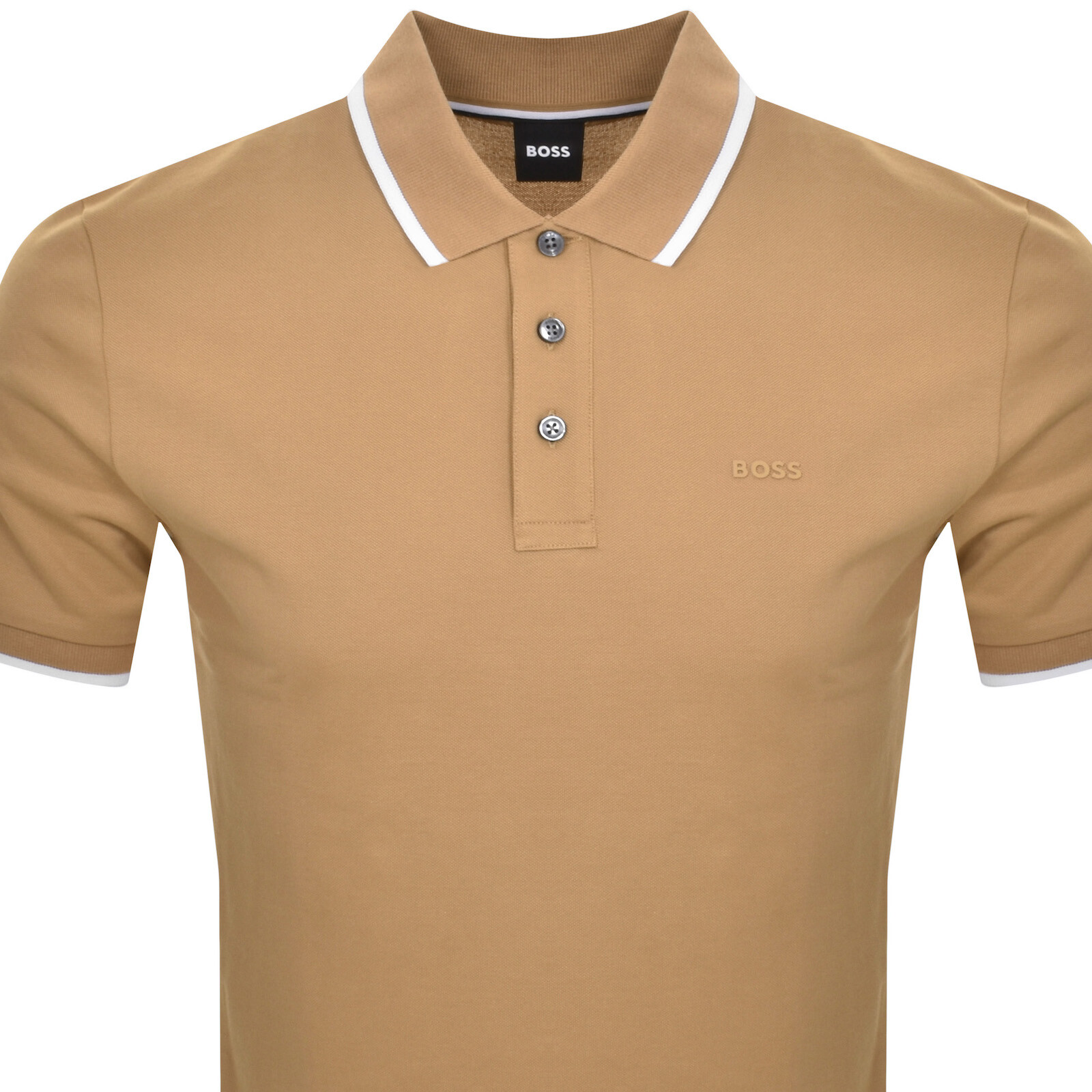 Shop Boss Business Boss Parlay 190 Polo T Shirt Beige