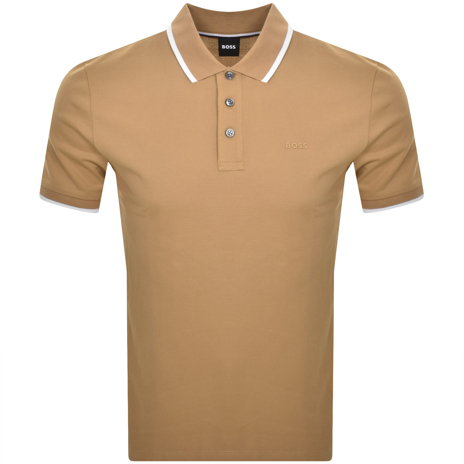 Shop Boss Business Boss Parlay 190 Polo T Shirt Beige