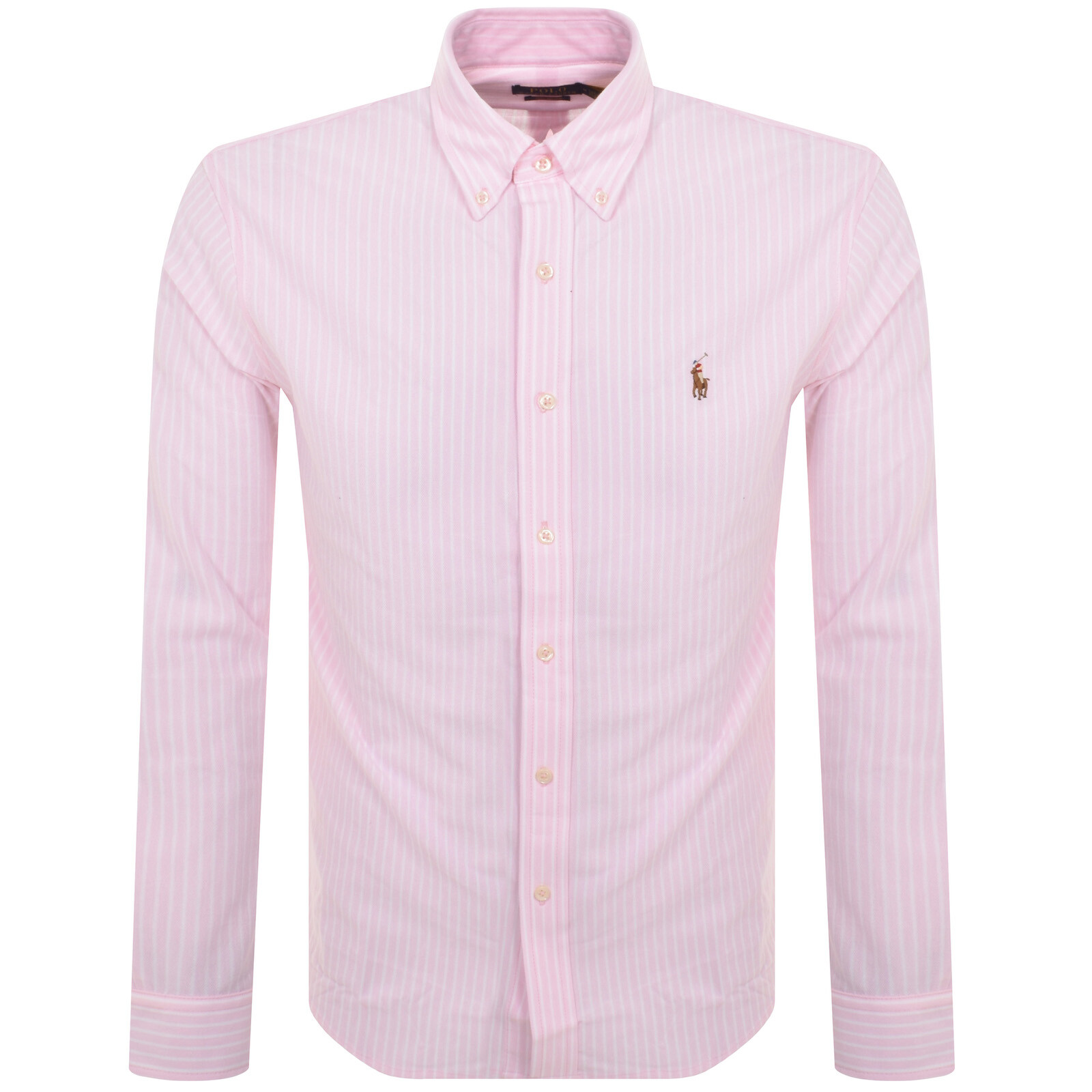 Shop Ralph Lauren Knit Oxford Shirt Pink