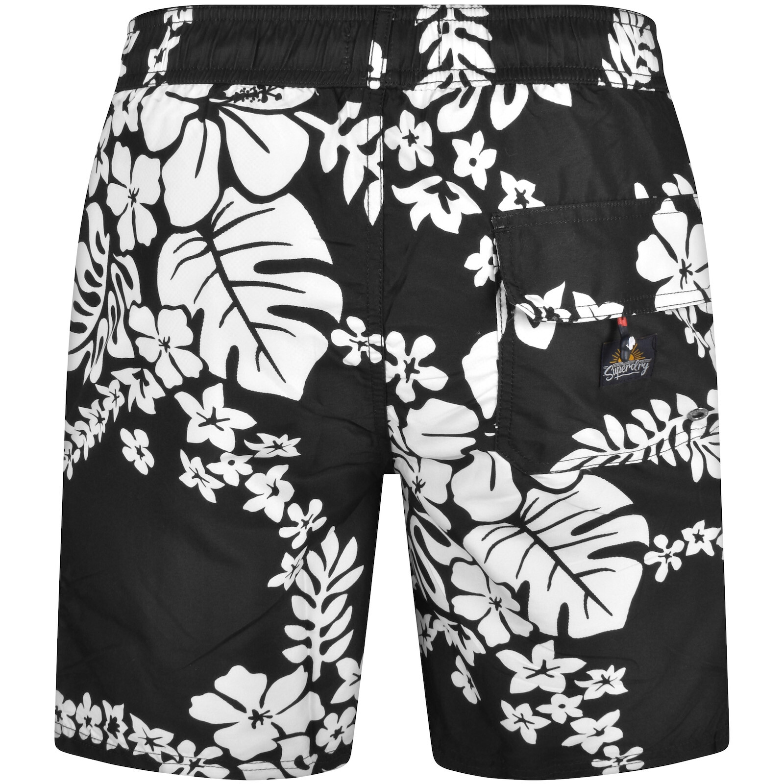 Shop Superdry Hawaiian Swim Shorts Black