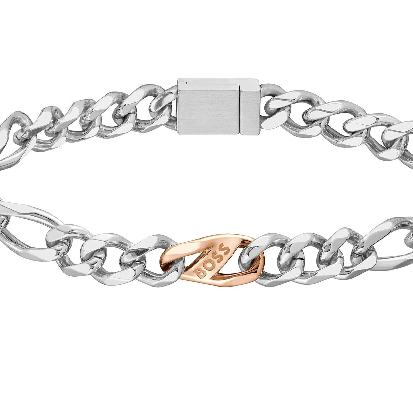 Hugo Boss Boss Rian Chain Link Bracelet Silver In Silver
