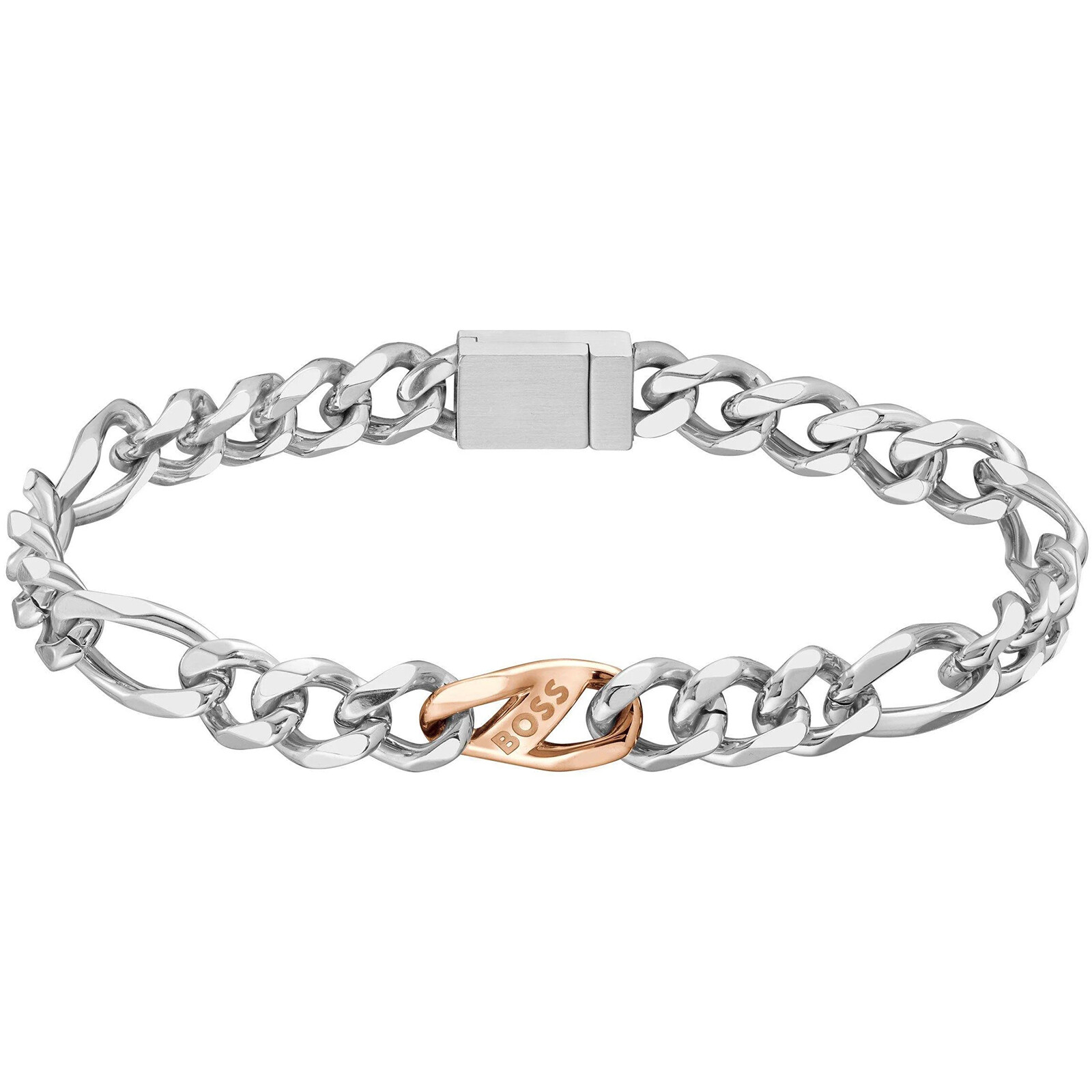 Hugo Boss Boss Rian Chain Link Bracelet Silver In Silver