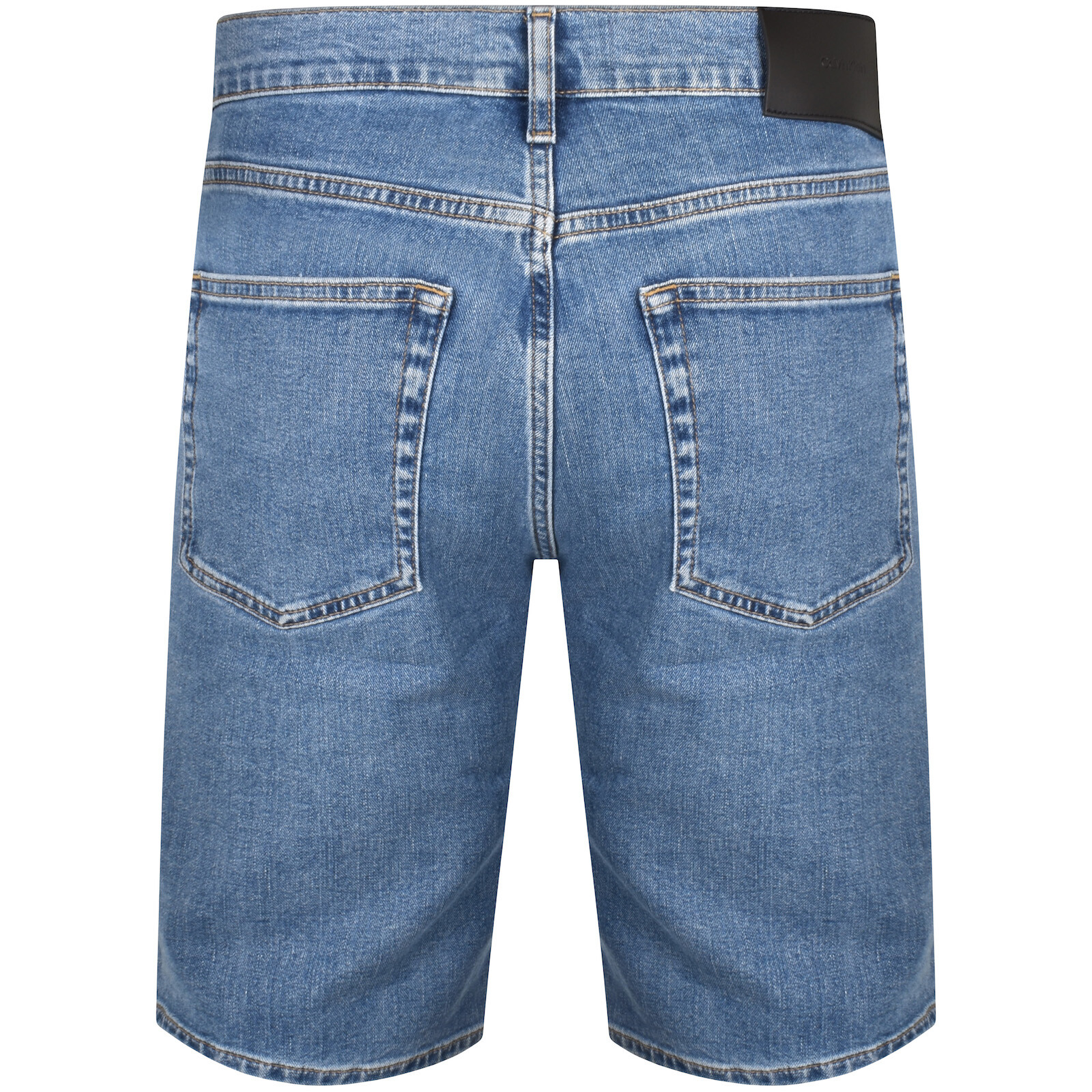 Shop Calvin Klein Mid Wash Denim Shorts Blue