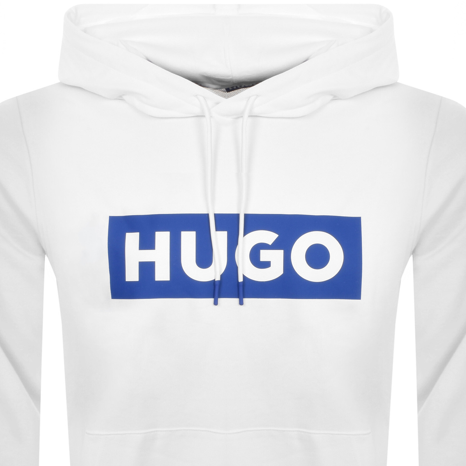 Shop Hugo Blue Nalves Hoodie White