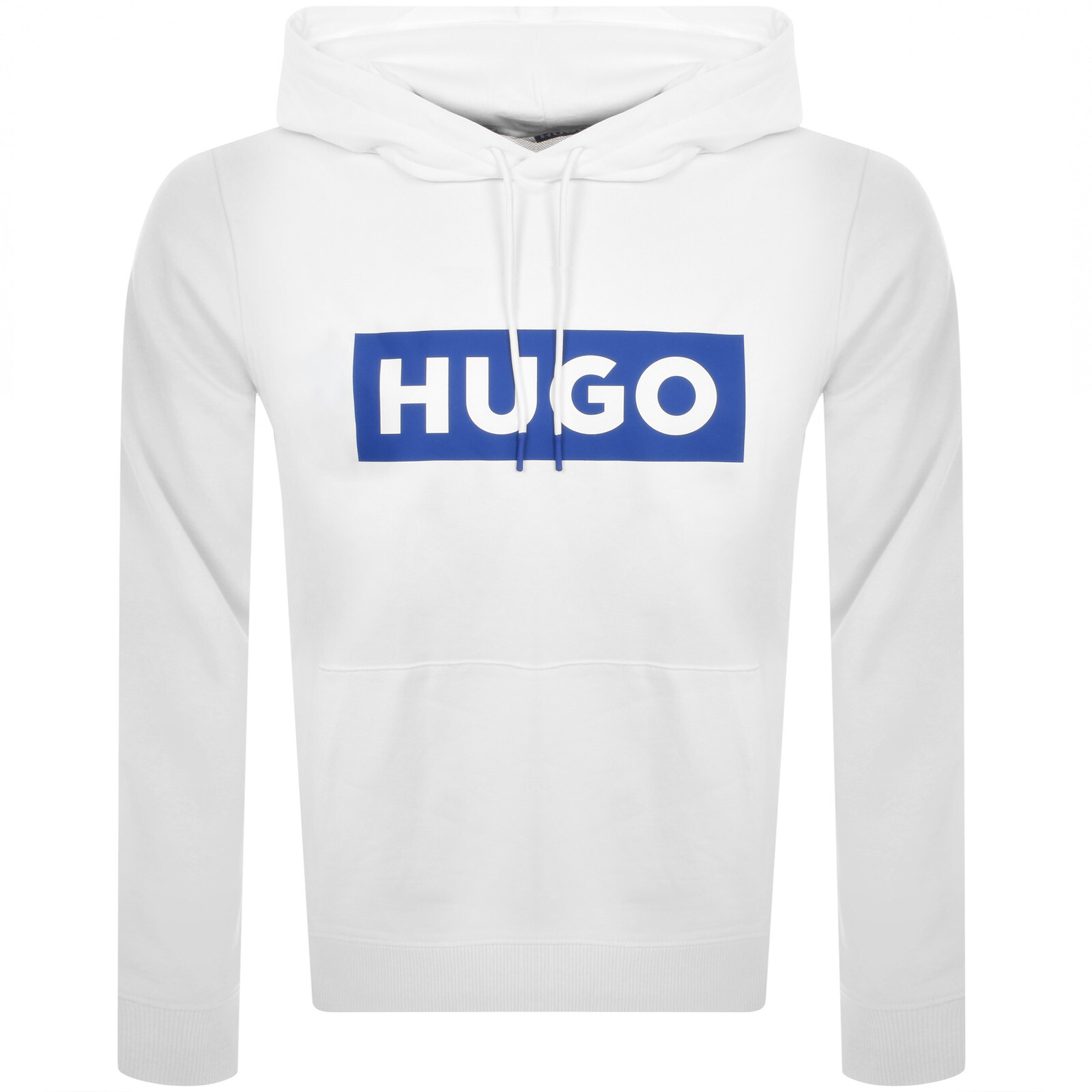 Shop Hugo Blue Nalves Hoodie White