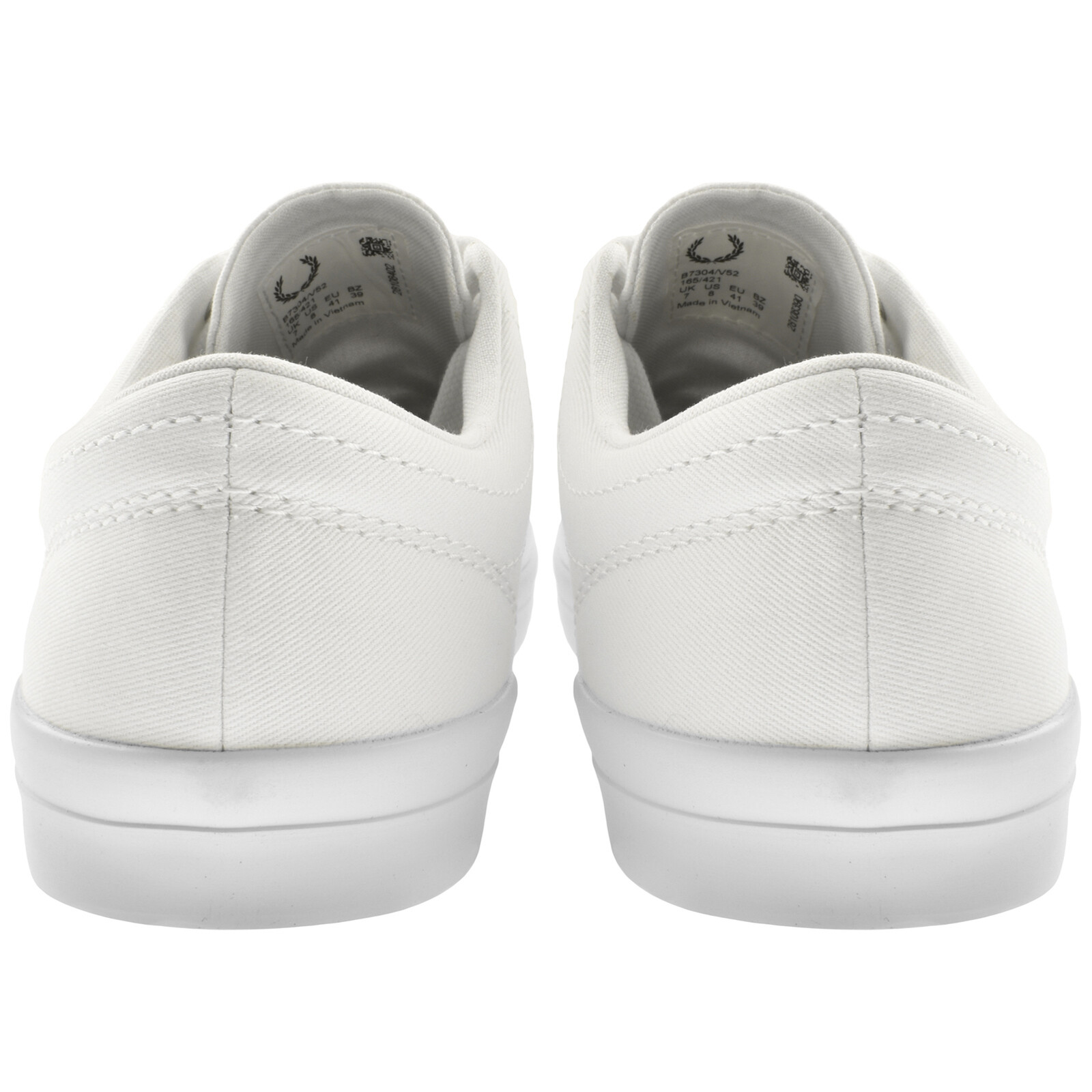 Shop Fred Perry Baseline Twill Trainers White