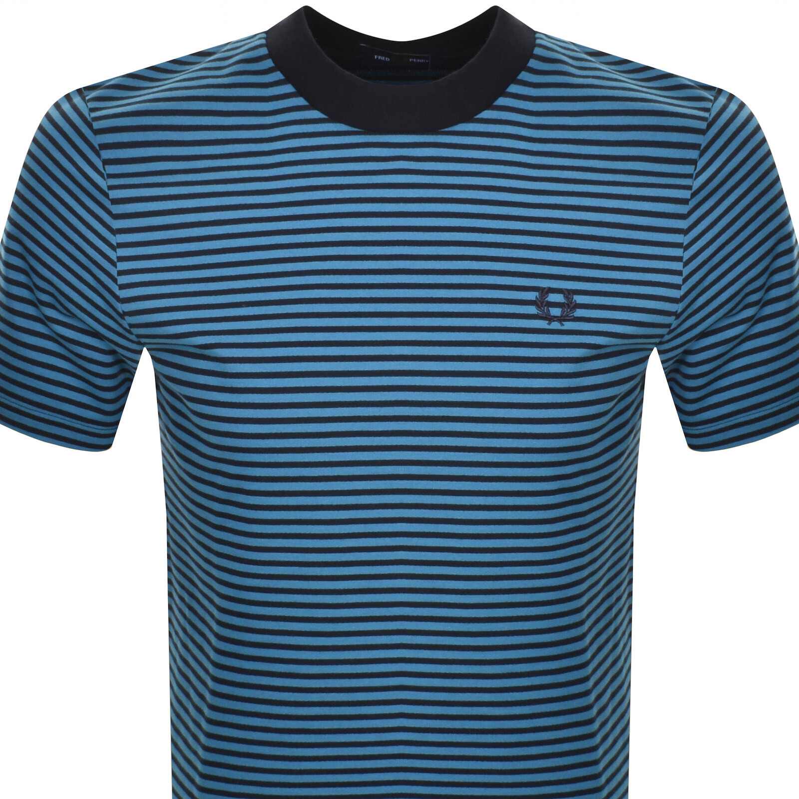 Shop Fred Perry Fine Stripe T Shirt Navy