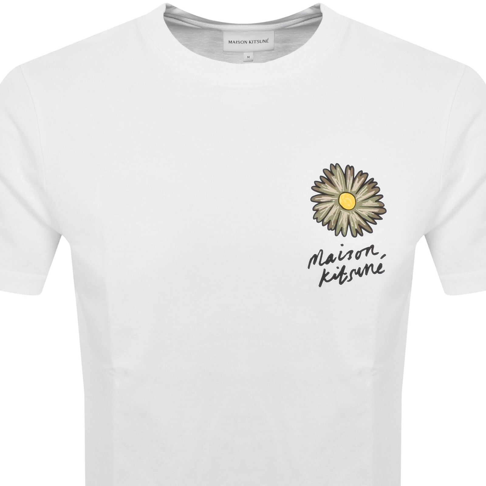 Shop Maison Kitsuné Maison Kitsune Floating Flower T Shirt White