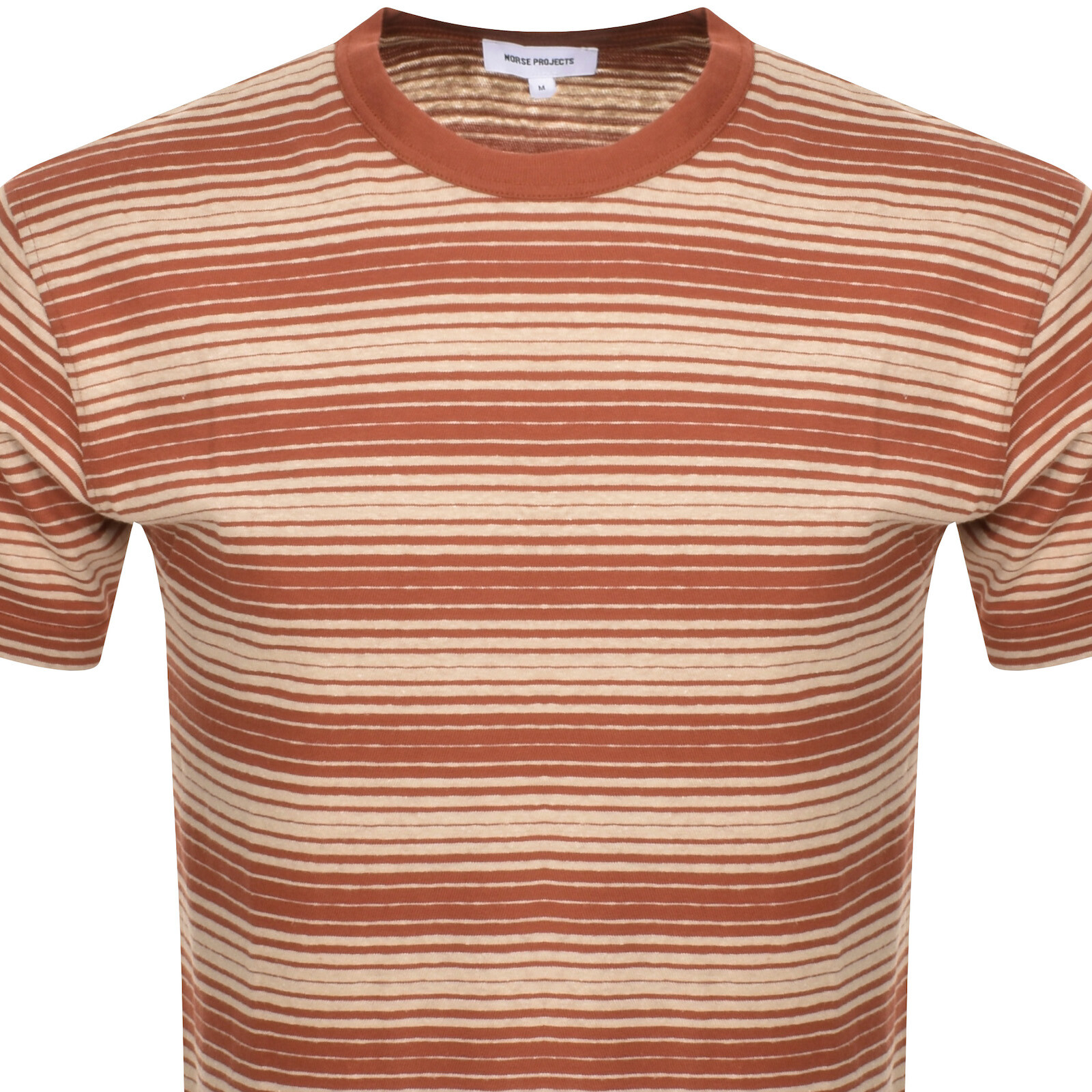 Norse Projects Johannes Spaced Stripe T Shirt Red In Red
