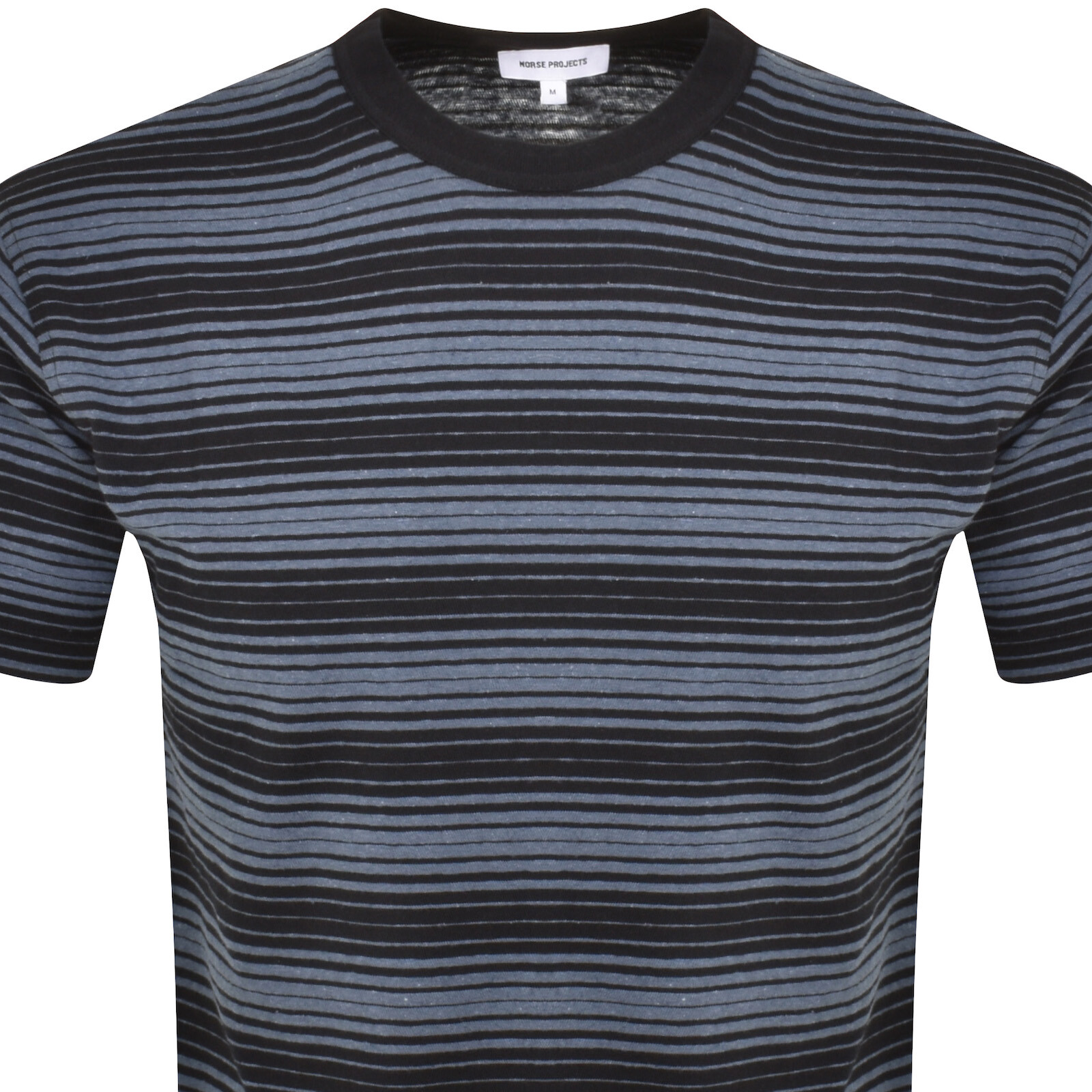 Norse Projects Johannes Spaced Stripe T Shirt Navy In Navy