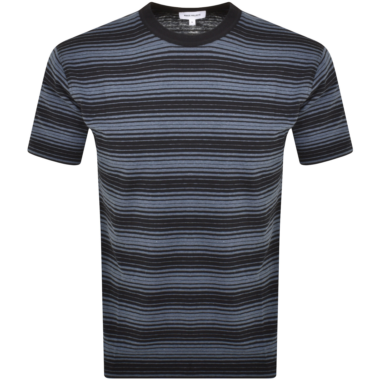 Norse Projects Johannes Spaced Stripe T Shirt Navy In Navy