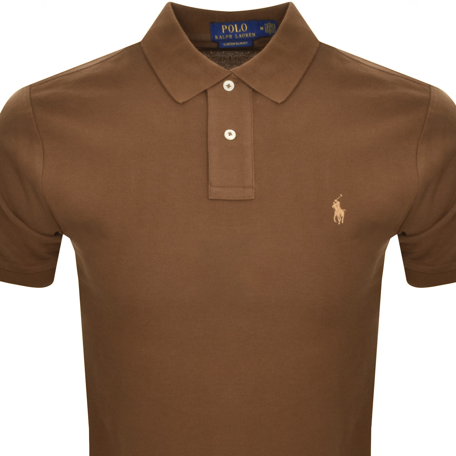 Shop Ralph Lauren Custom Slim Polo T Shirt Brown