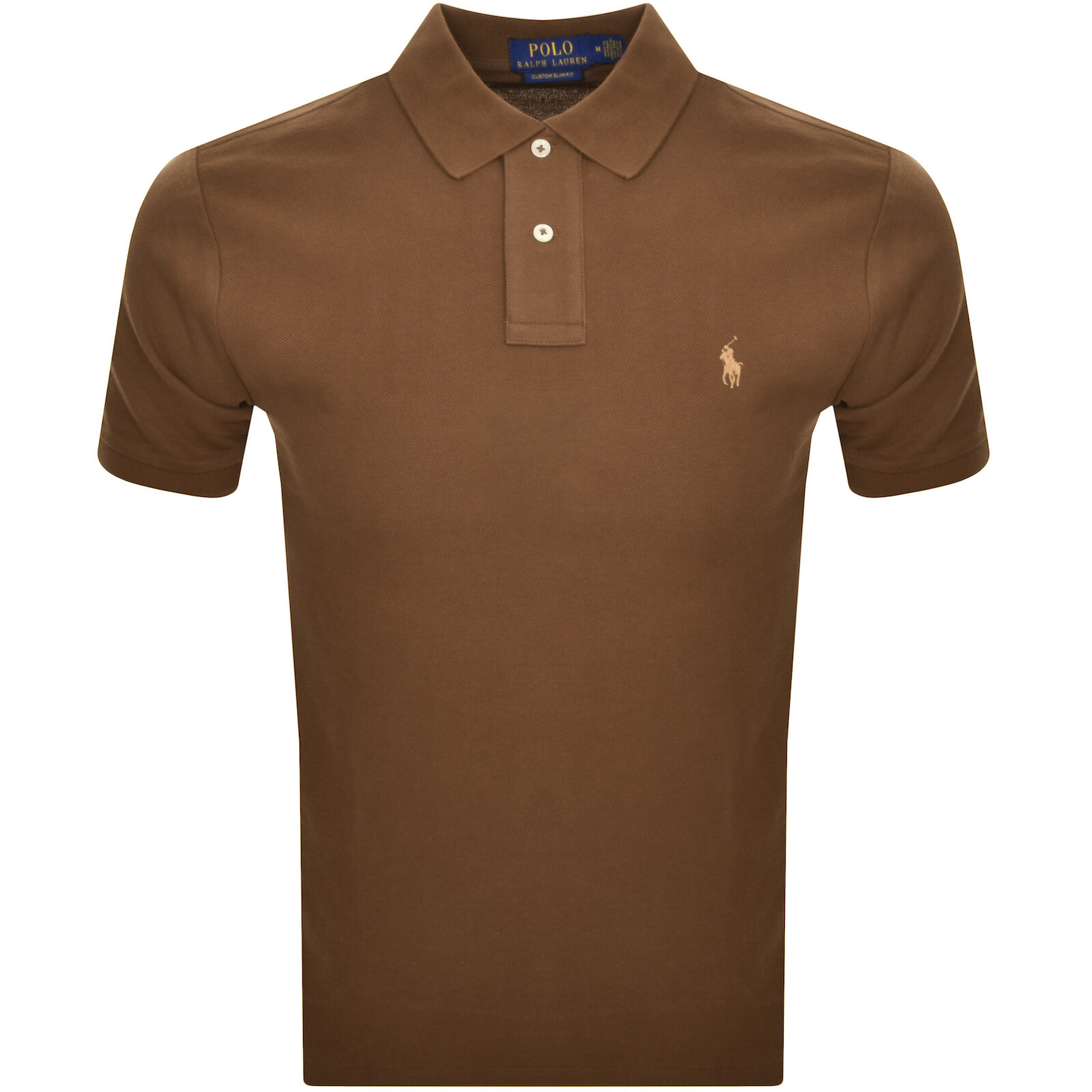 Shop Ralph Lauren Custom Slim Polo T Shirt Brown