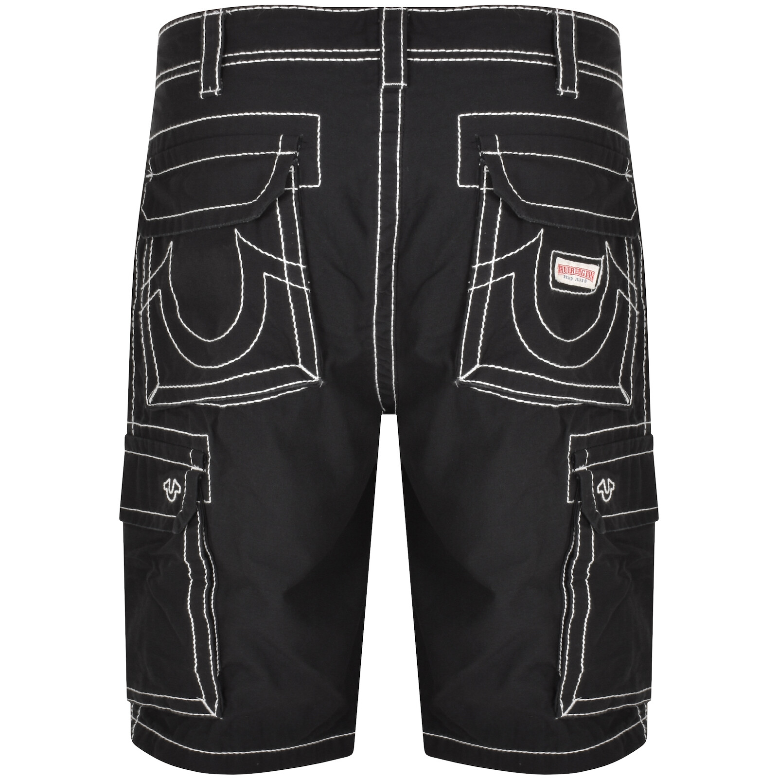 Shop True Religion Big T Cargo Shorts Black