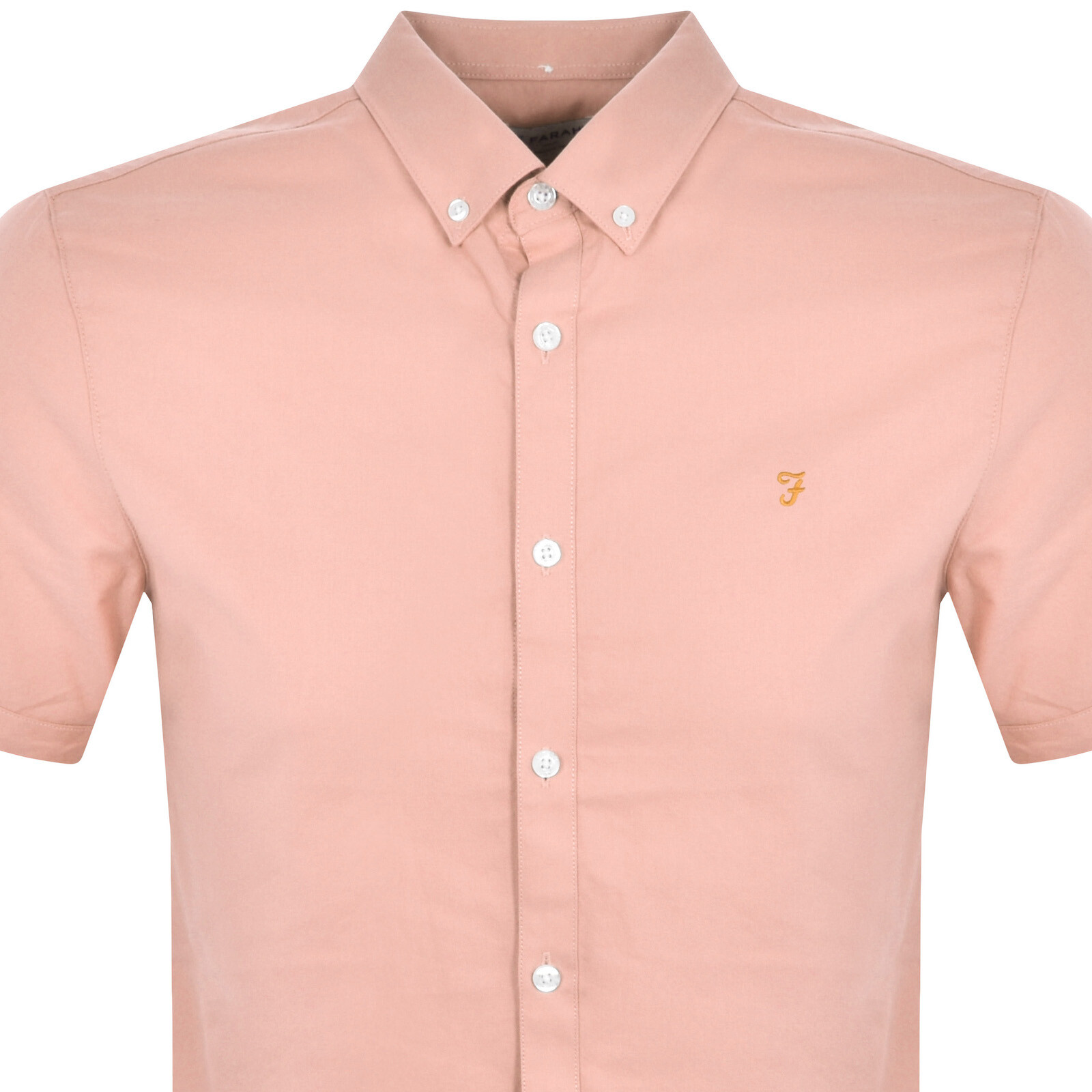 Shop Farah Vintage Brewer Short Sleeve Shirt Pink