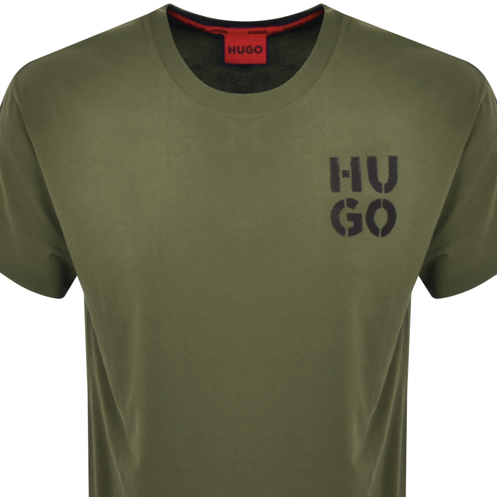 Shop Hugo Spray Logo T Shirt Green