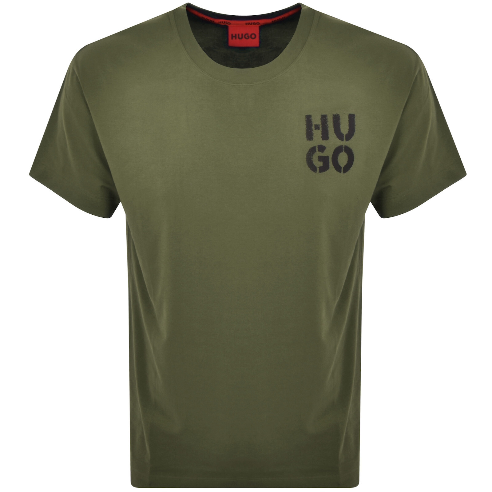 Shop Hugo Spray Logo T Shirt Green