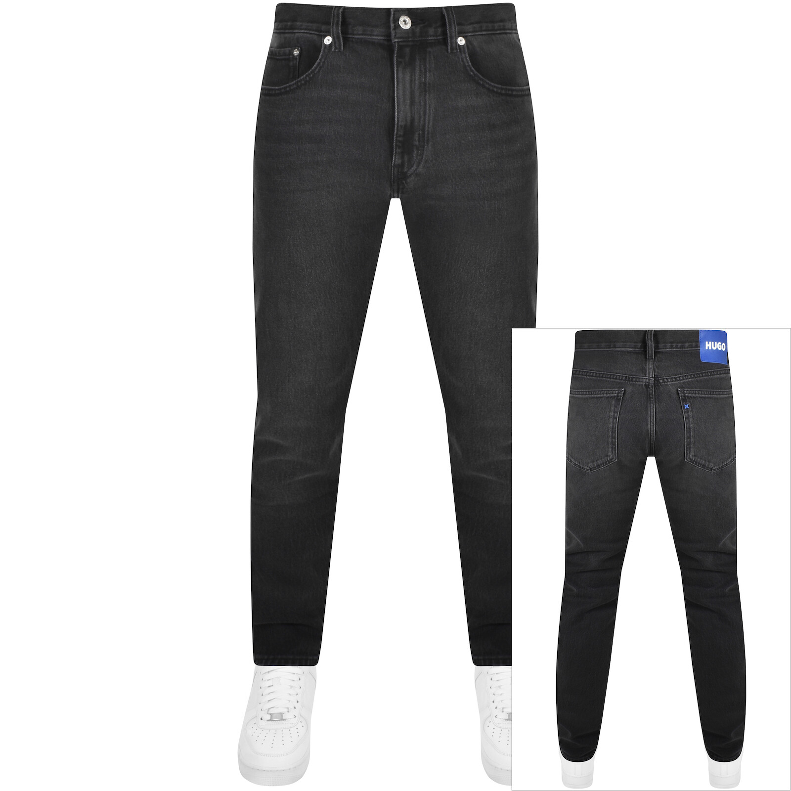 Shop Hugo Blue Ash Jeans Dark Wash Black