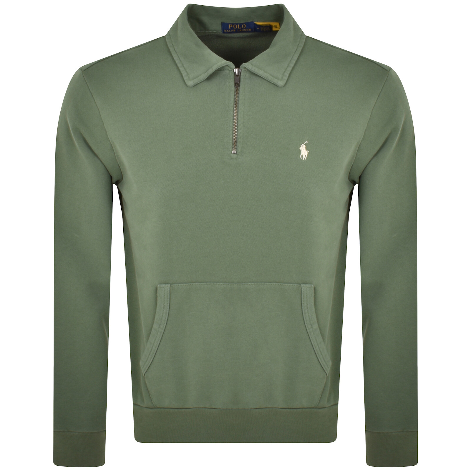 Shop Ralph Lauren Half Zip Sweatshirt Green